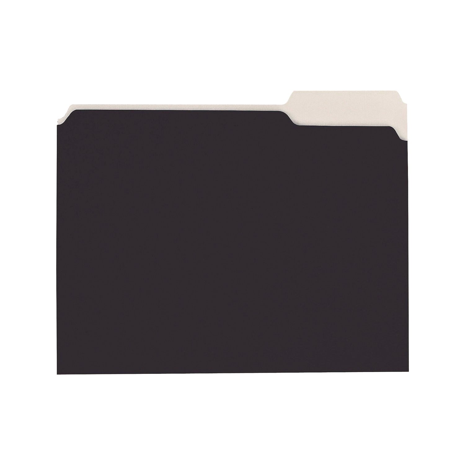 Ampad® Earthwise Pendaflex File Folders, 1/3-Cut Tabs: Assorted, Letter Size, Black/White, 50/Box