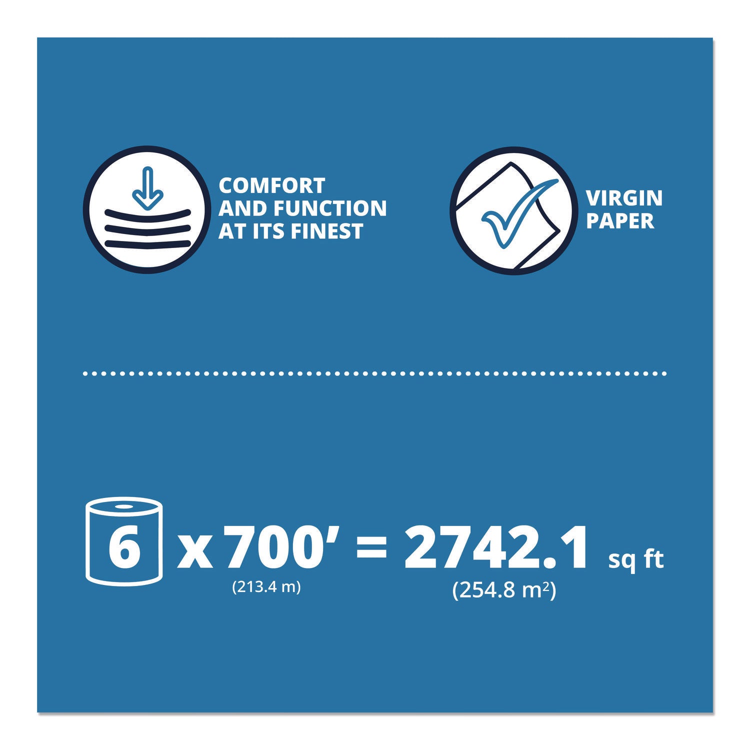 Papernet® HyTech Seas Hardwound Roll Towels, 1-Ply, 7.9" x 700 ft, White, 6/Carton