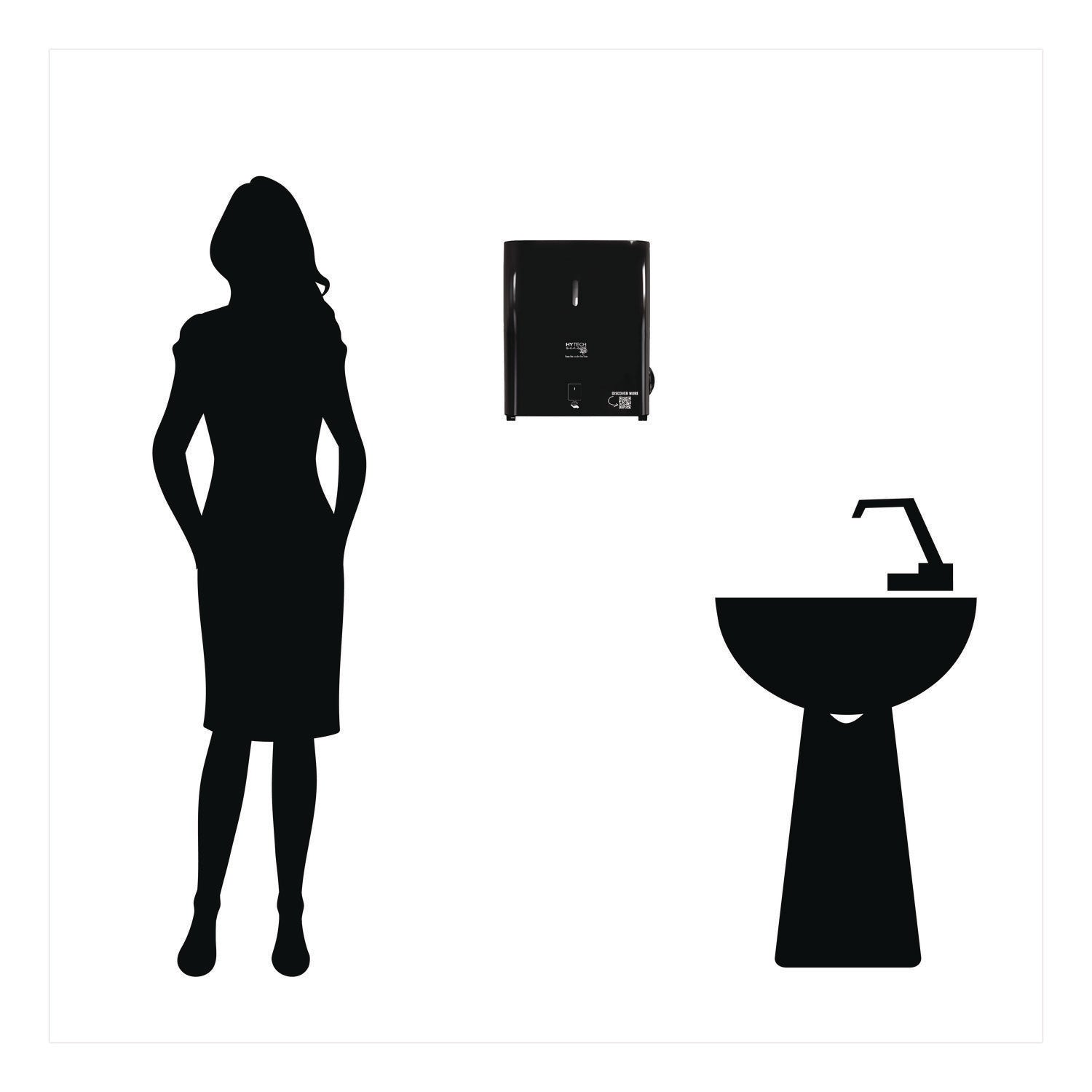 Papernet® Hy Tech Towel Dispenser, Automatic, 11.8 x 9.8 x 14.2, Black