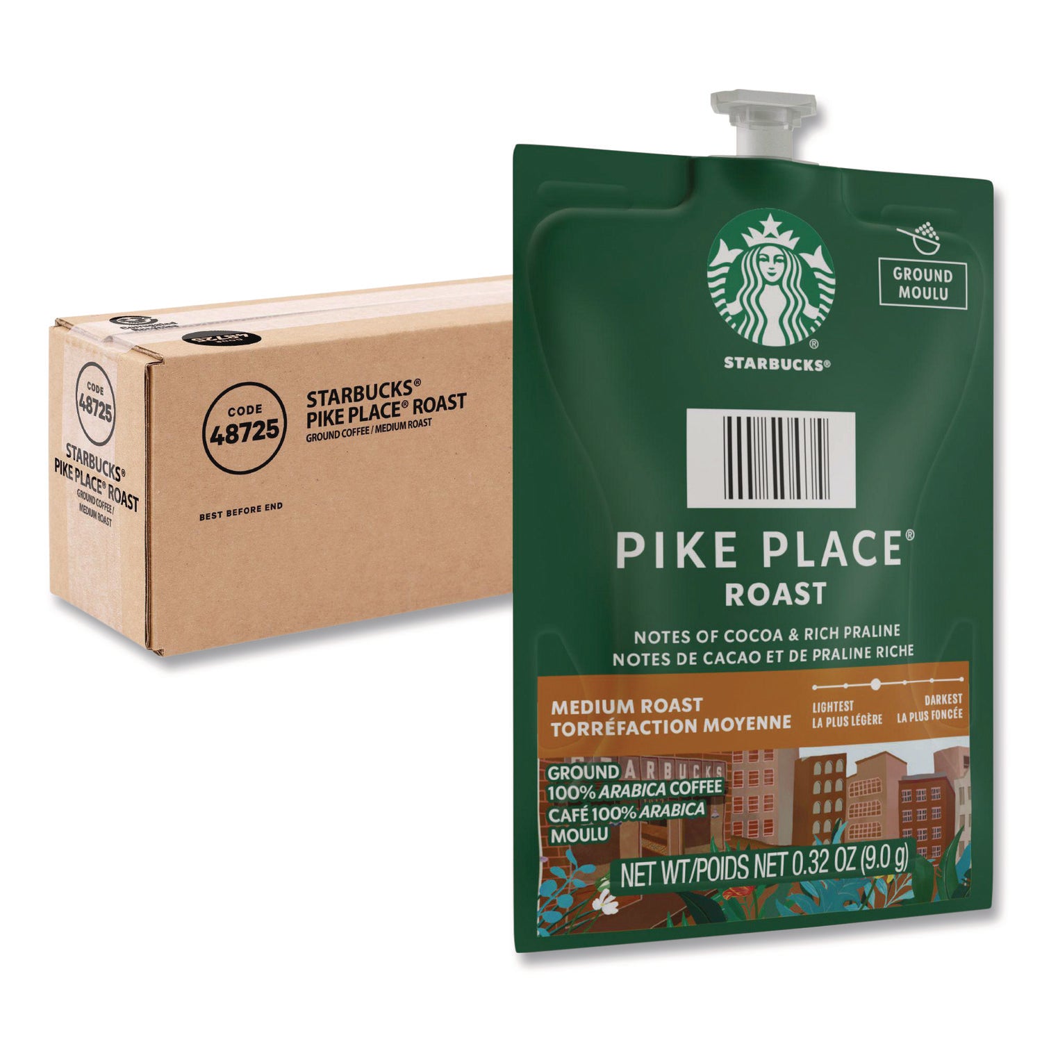FLAVIA® Starbucks Pike Place Roast Coffee Freshpack, 38/Carton
