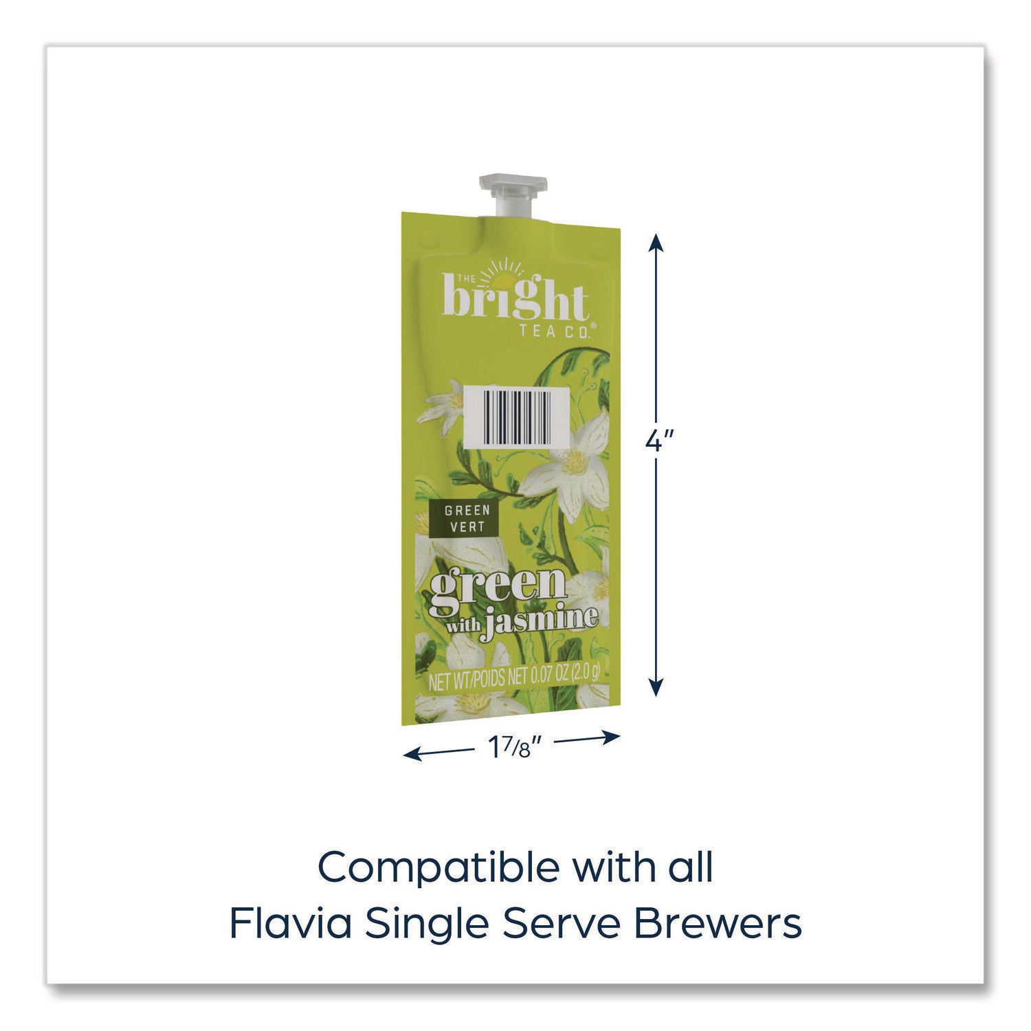 FLAVIA® The Bright Tea Co. Green with Jasmine Tea Freshpack, 40/Carton