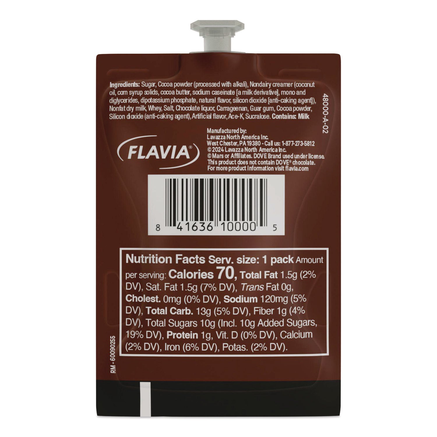 FLAVIA® Hot Chocolate Freshpack, Milk Chocolate, 36/Carton
