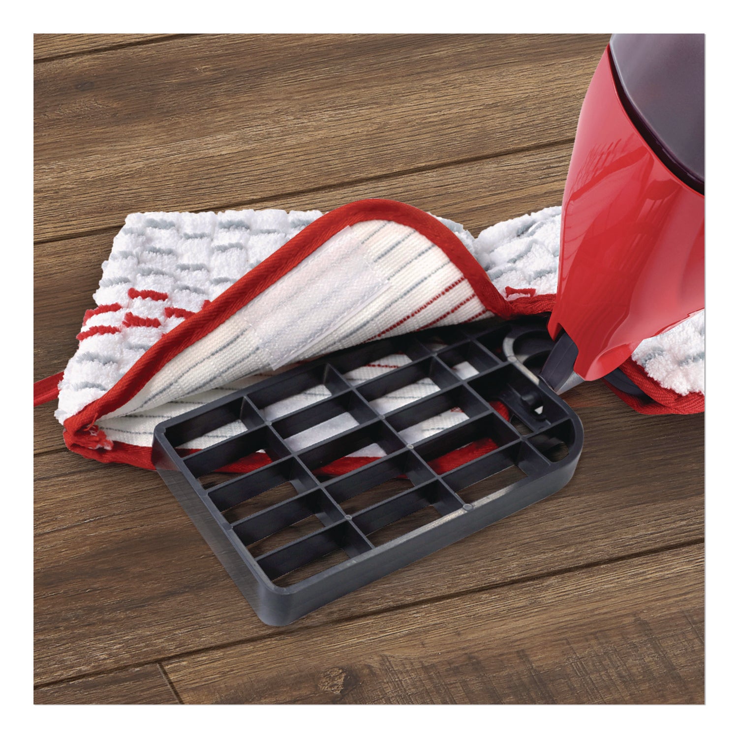 O-Cedar® ProMist MAX Spray Mop, Red/White/Gray Microfiber Head, 48" Red/Black/Gray Plastic Handle