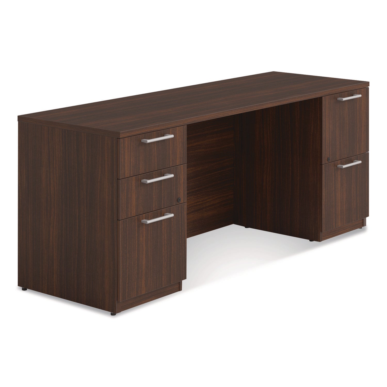 Alera® Alera Seville Series Double Pedestal Credenza, 72w x 24d x 29h, Mahogany