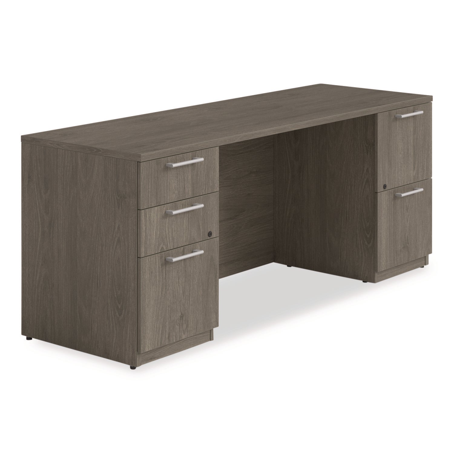 Alera® Alera Seville Series Double Pedestal Credenza, 72w x 24d x 29h, Walnut