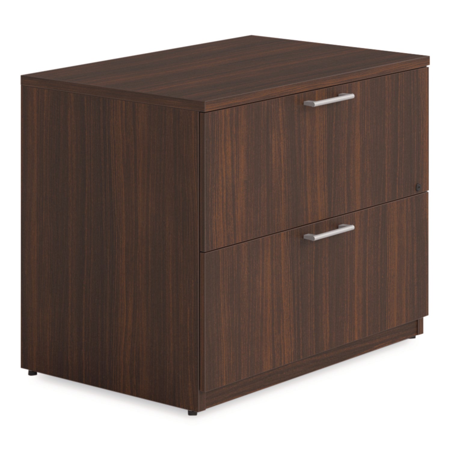 Alera® Alera Seville Series Lateral File Cabinet, 2 Legal-Size File Drawers, Mahogany, 36" x 24" x 29"