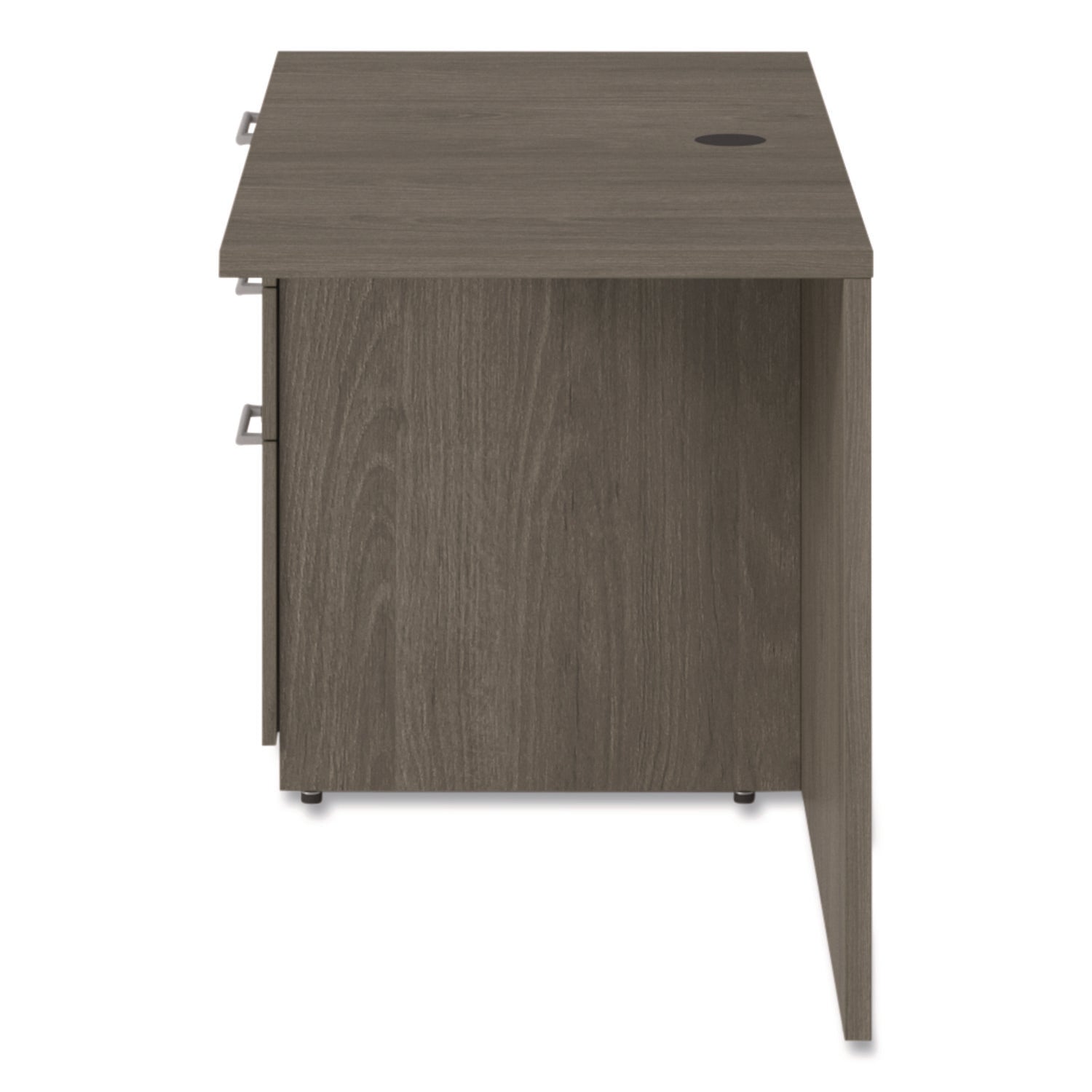 Alera® Seville Desk Return with Pedestal, Left, 48" x 24" x 29", Walnut