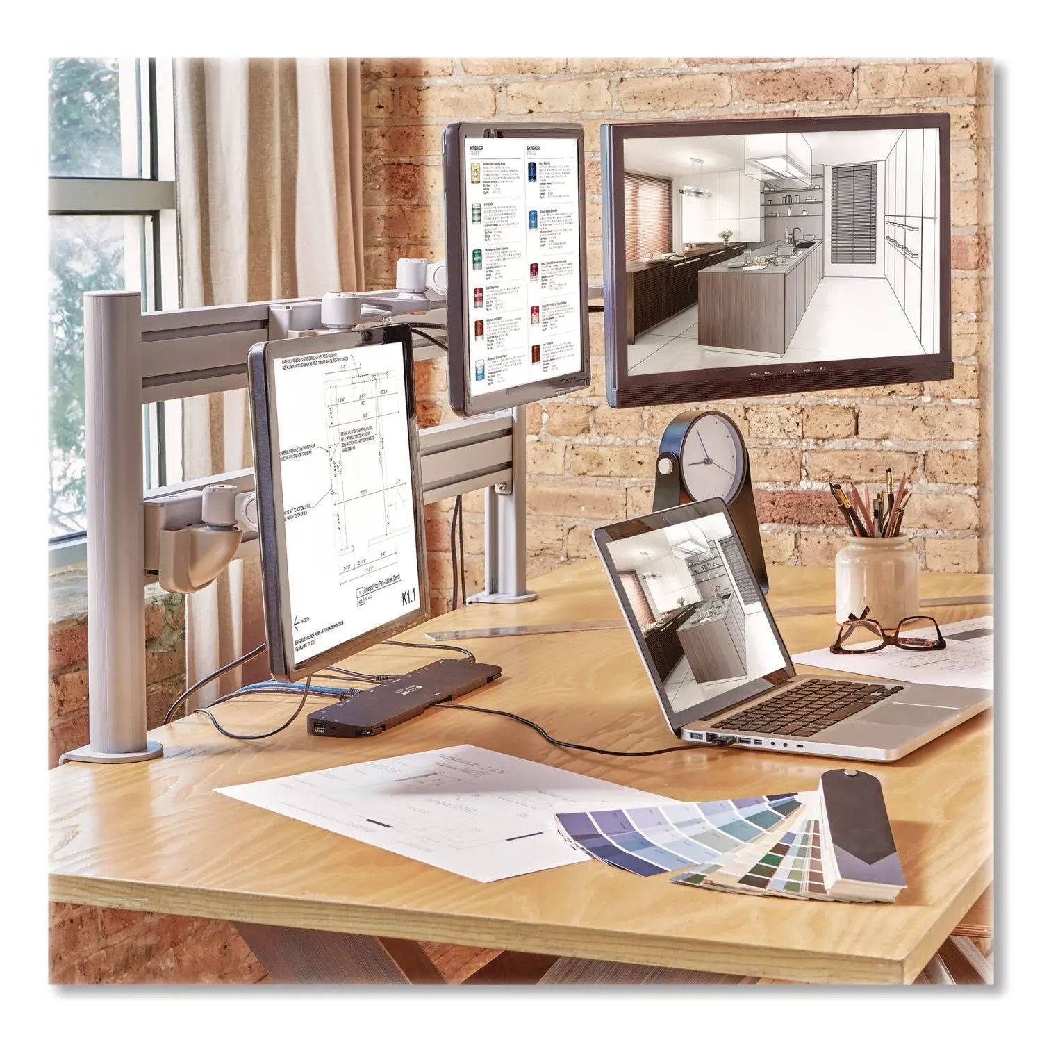 Tripp Lite by Eaton Single-Extension Monitor Mount for Slat Wall System for 32" TVs, 4.9w x 4.7d x 14.2h, Silver, Supports 22 lb Tripp Lite by Eaton Flipcost