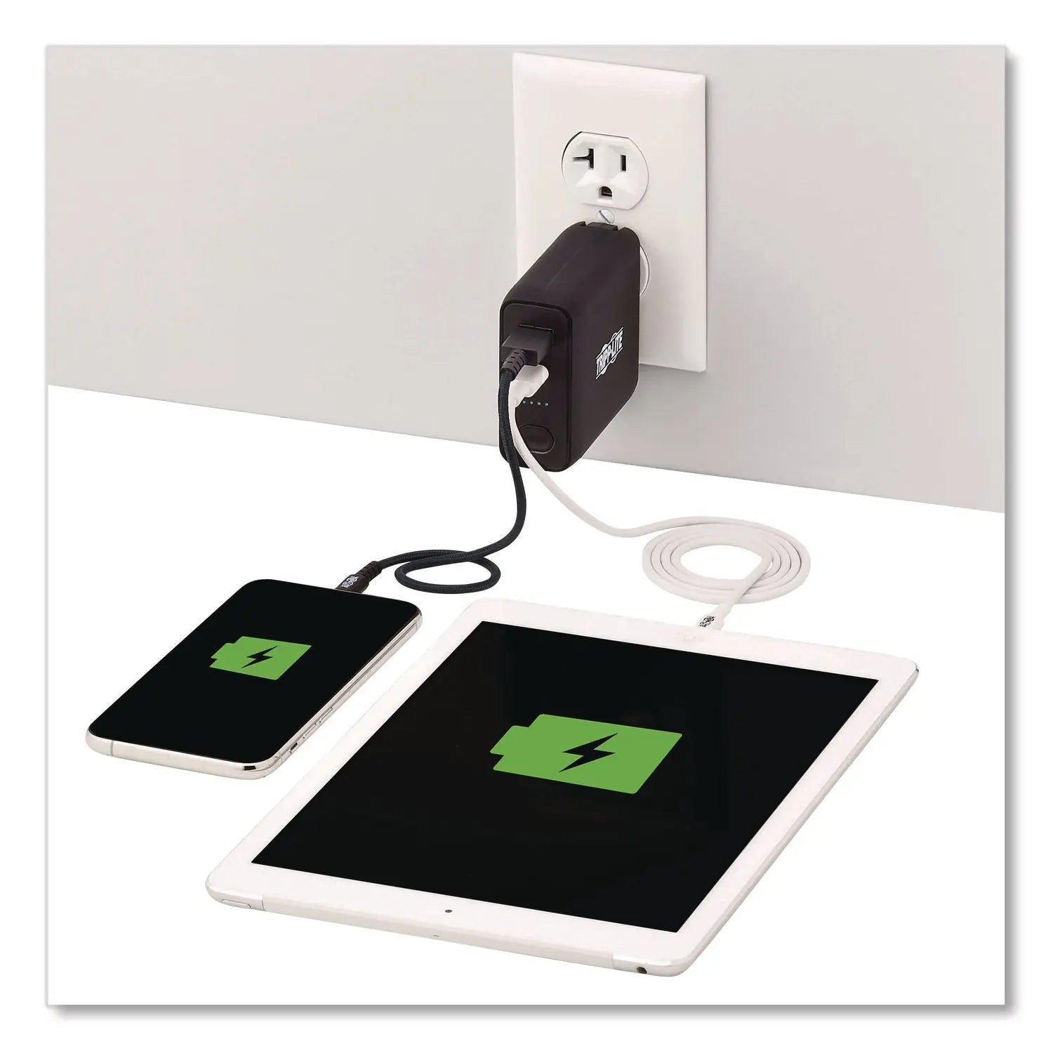 Tripp Lite by Eaton Portable Mobile Power Bank and USB Battery Wall Charger Combo, USB C, USB A, Black Tripp Lite by Eaton Flipcost