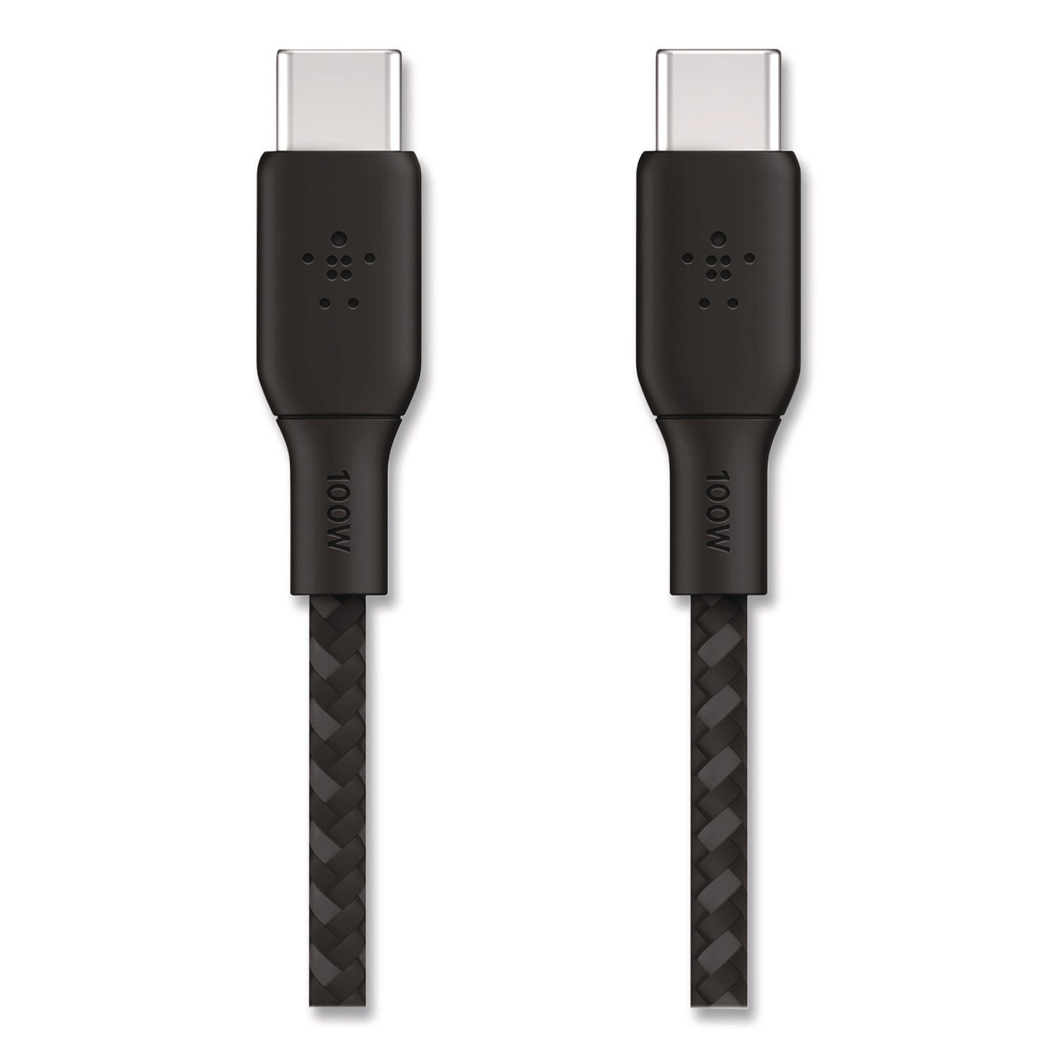 Belkin® BOOST CHARGE Braided USB-C to USB-C Cable, 100 W Power Delivery, 6.6 ft, Black