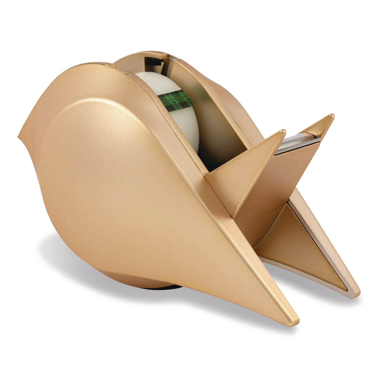 Scotch® Bird Desktop Tape Dispenser, 1" Core, Metallic Gold