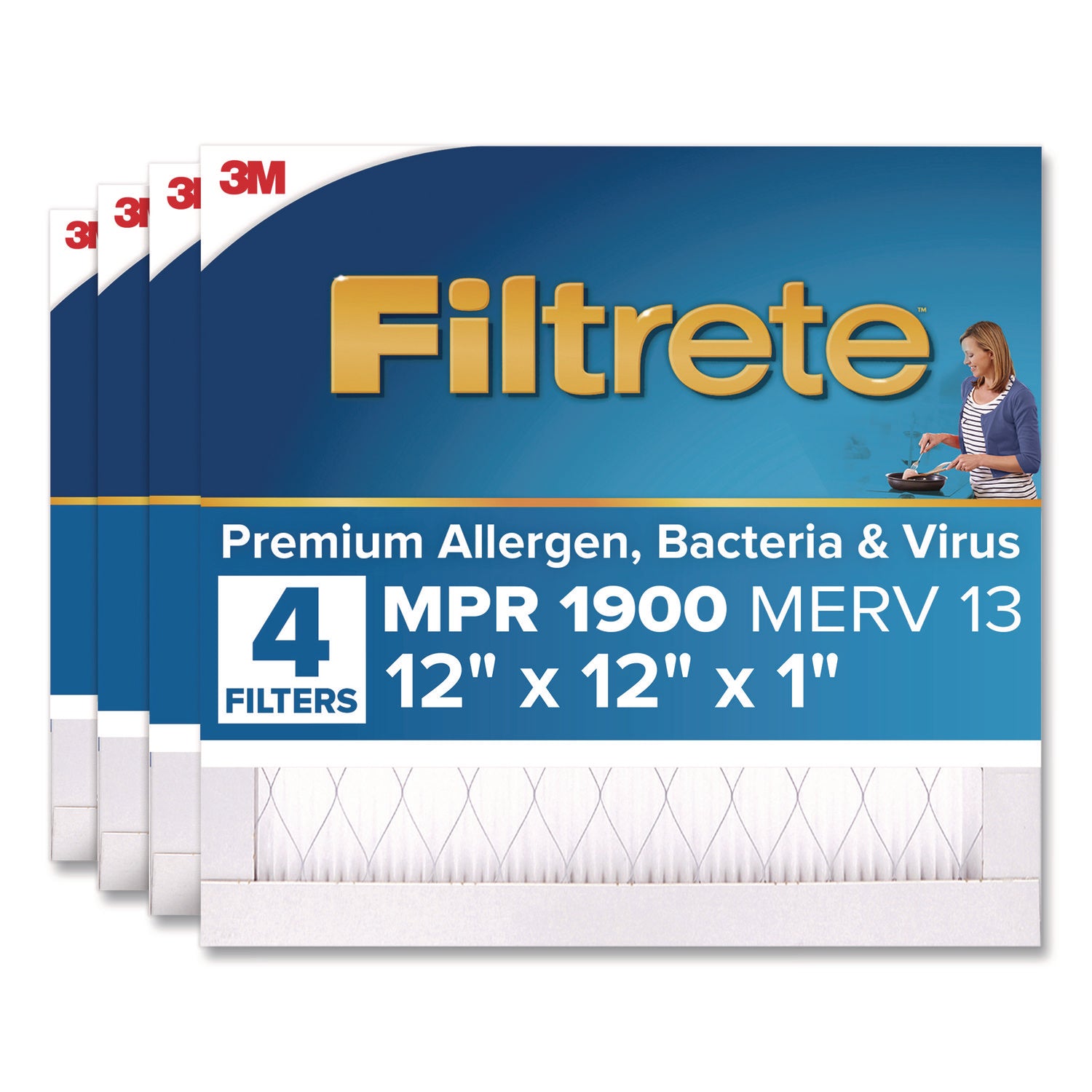 Filtrete™ High Performance Air Filter, 12 x 12, 4/Carton