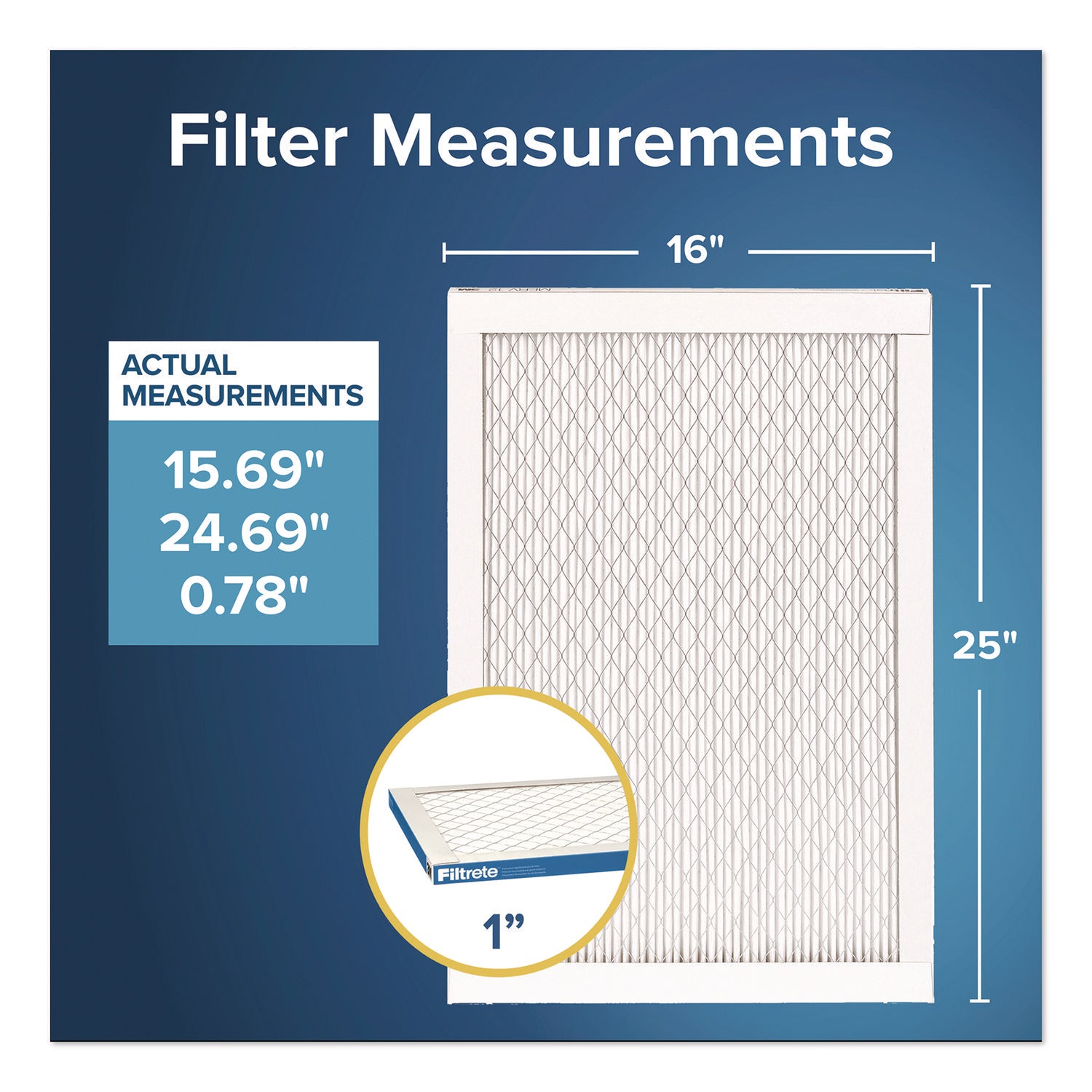Filtrete™ High Performance Air Filter, 16 x 25, 4/Carton