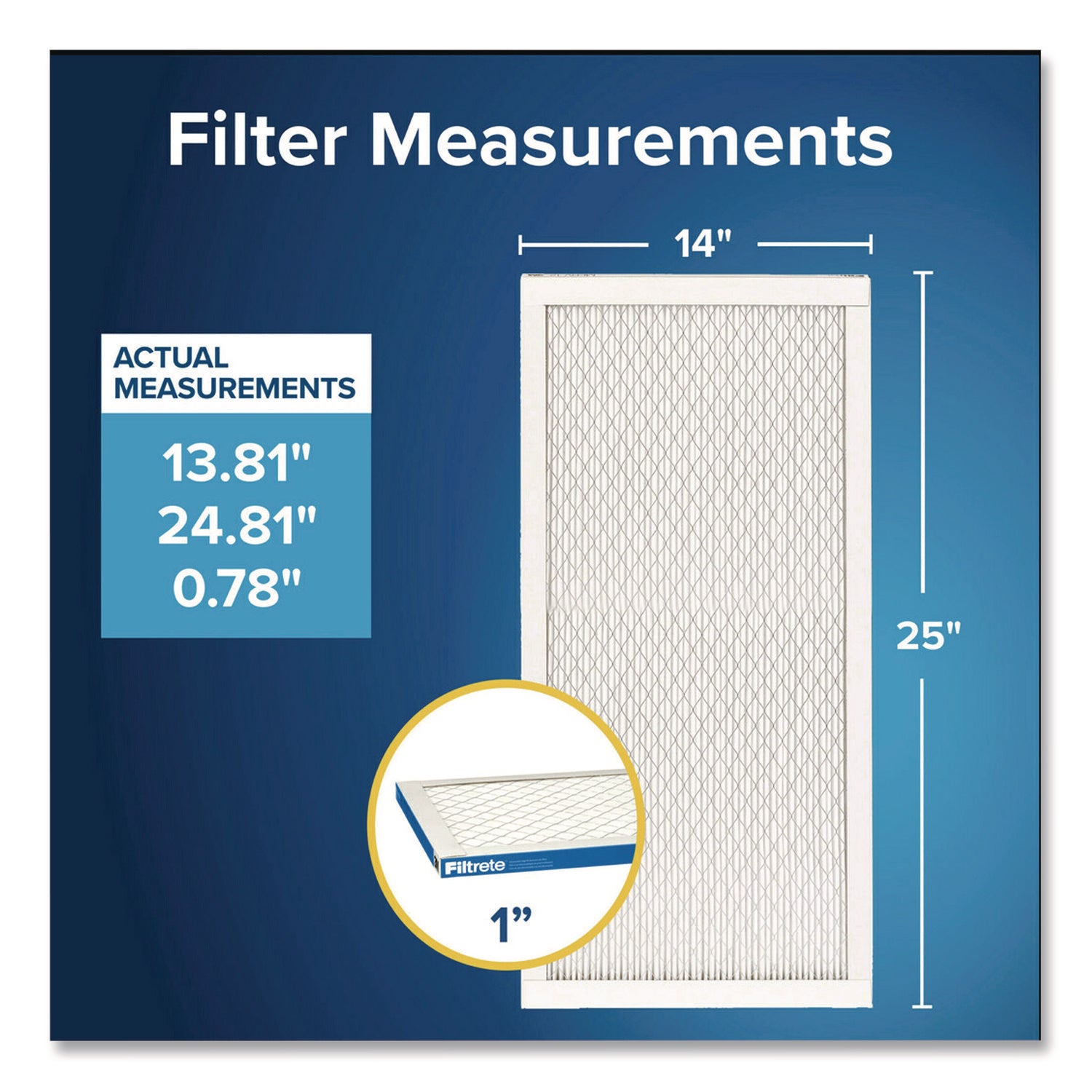 Filtrete™ High Performance Air Filter, 14 x 25, 4/Carton