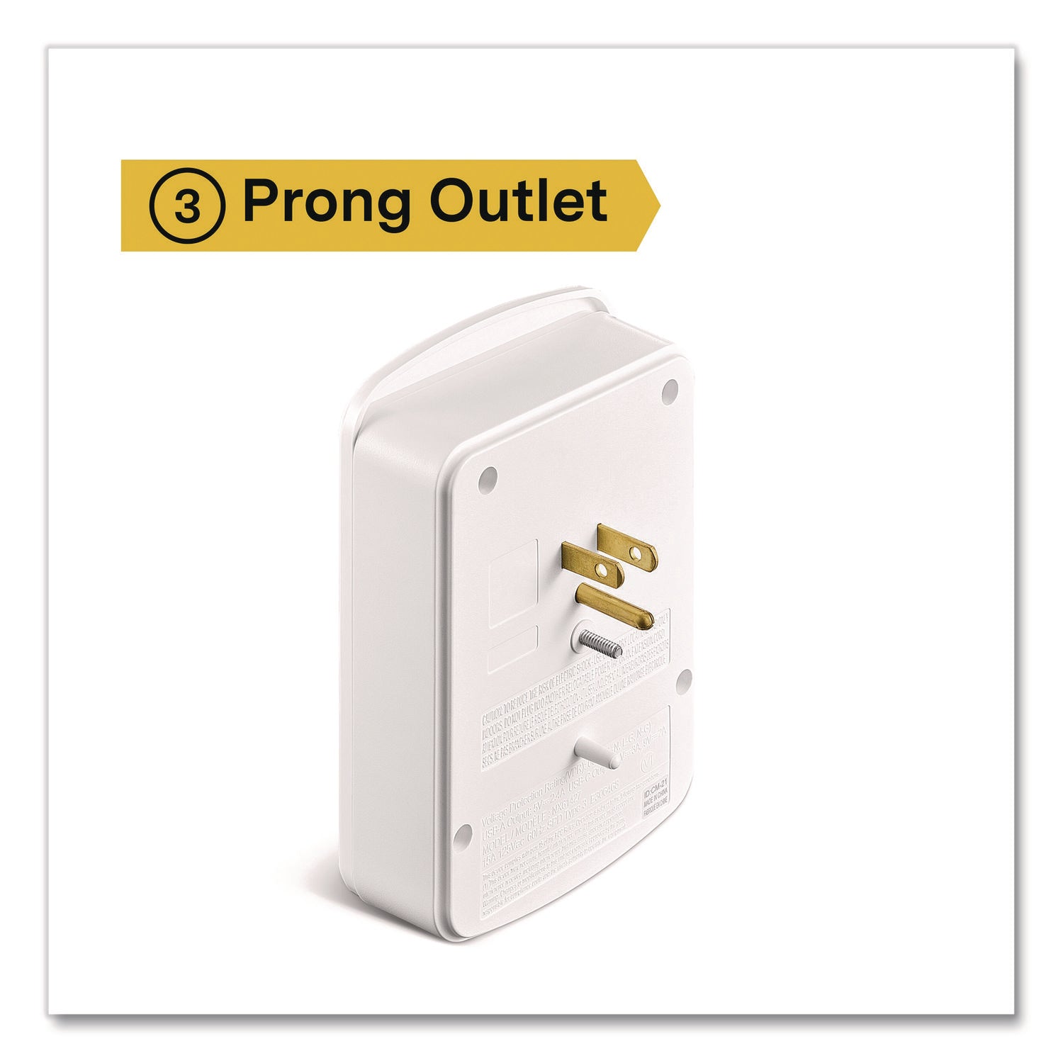 NXT Technologies™ 6-Outlet Plus USB Outlet Surge Protector, 6 AC Outlets/2 USB Outlets, 900 J, White