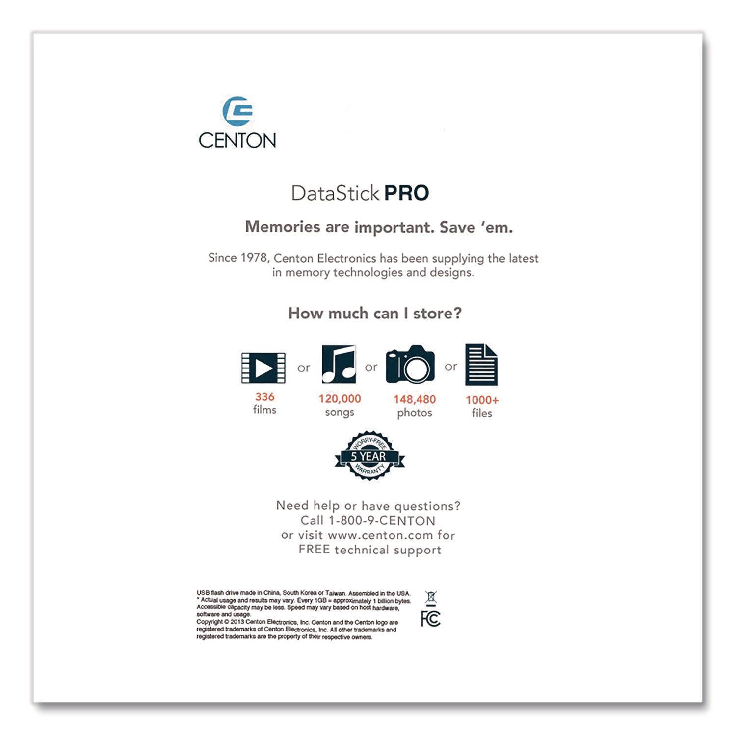 Centon DataStick Pro USB 3.2 Type A Flash Drive, 512 GB, Black