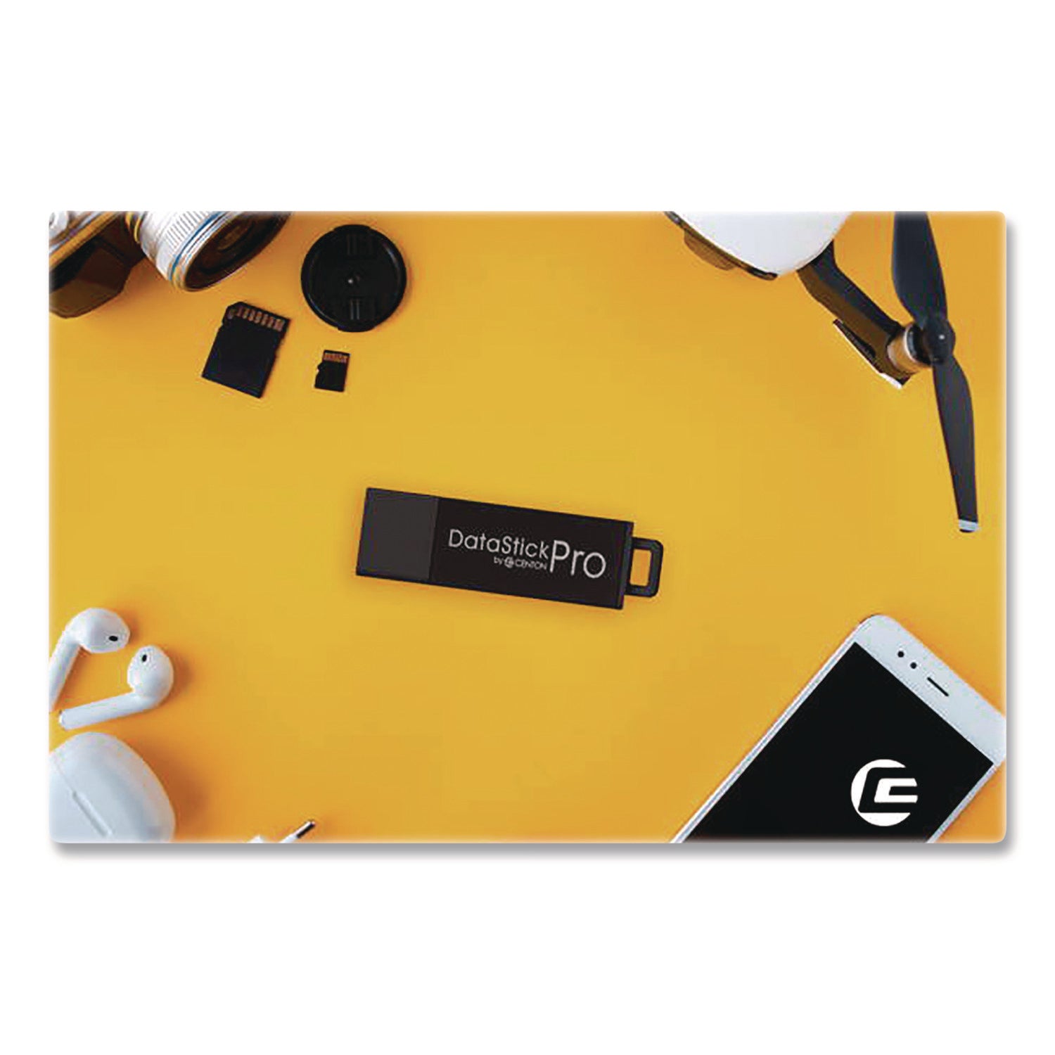 Centon DataStick Pro USB 3.2 Type A Flash Drive, 64 GB, Black, 10/Pack