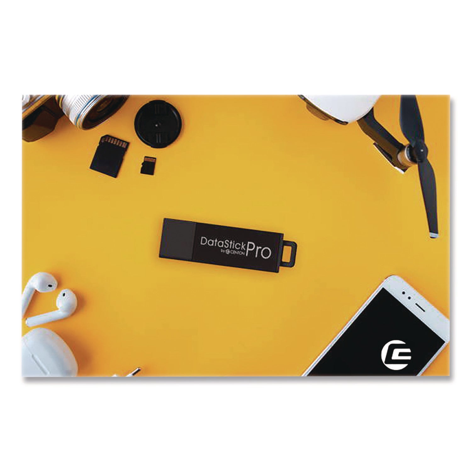 Centon DataStick Pro USB 3.2 Type A Flash Drive, 128 GB, Black