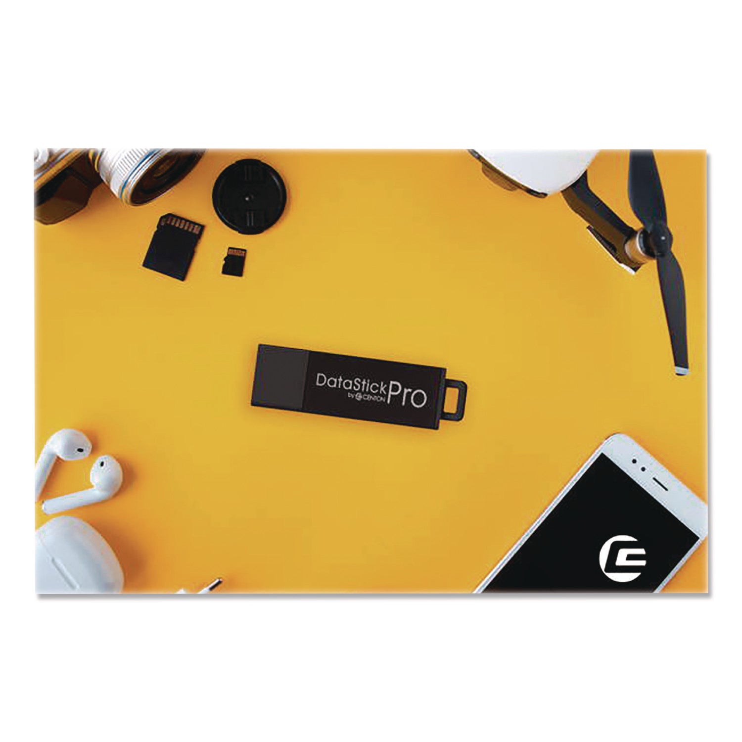 Centon DataStick Pro USB 3.2 Type A Flash Drive, 256 GB, Black
