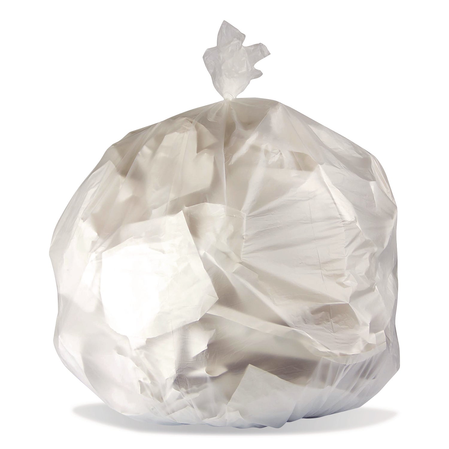 Boardwalk® High-Density Waste Can Liners, 10 gal, 8 mic, 24 x 24, Natural, 1,000/Carton