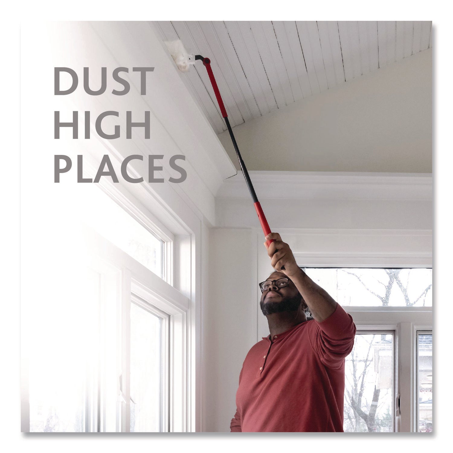 O-Cedar® Flex and Catch Duster Heavy-Duty Refills, Polyester, White, 5/Pack, 4 Packs/Carton