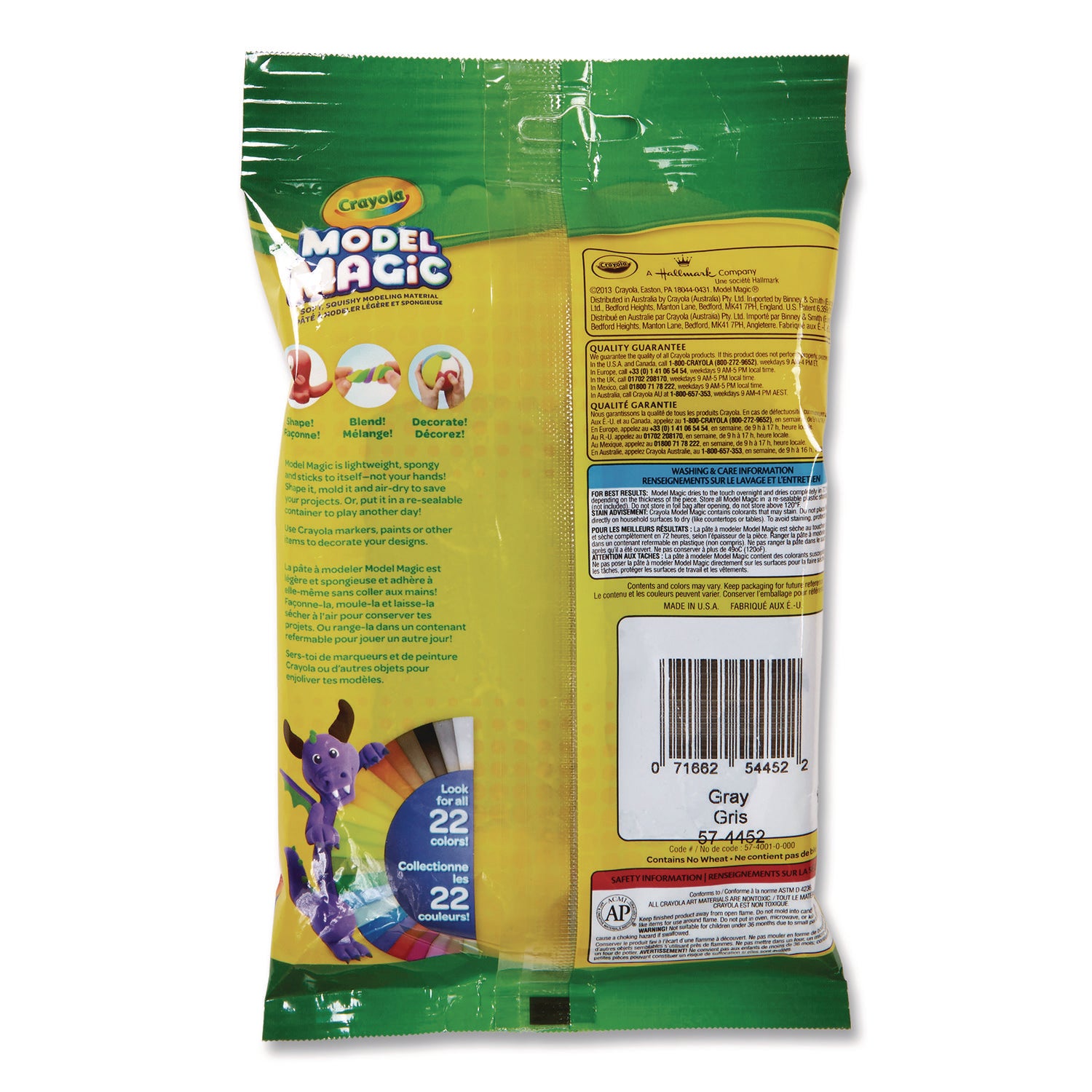 Crayola® Model Magic Modeling Compound, Gray, 4 oz Pack