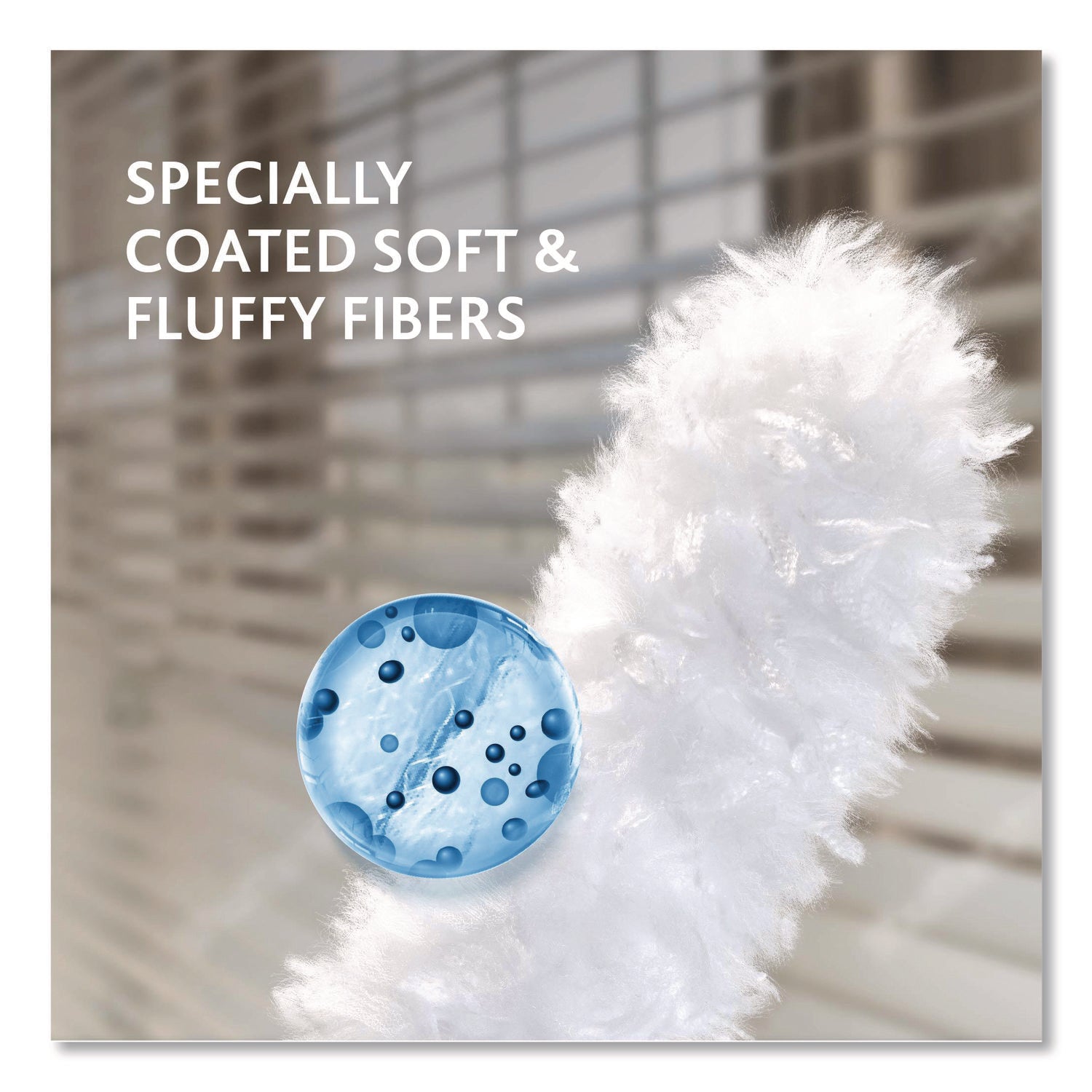 O-Cedar® Flex and Catch Duster Heavy-Duty Refills, Polyester, White, 10/Pack, 4 Packs/Carton