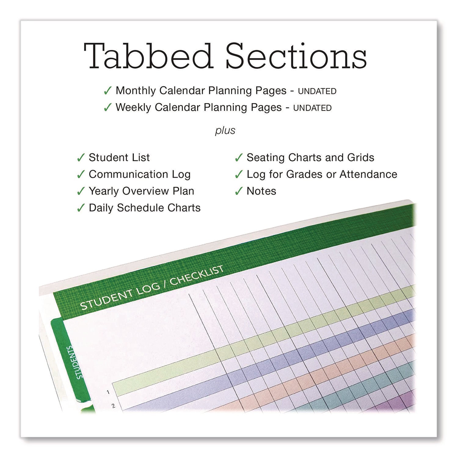 Global Printed Products Deluxe Teacher's Academic Planner, Weekly/Monthly, Seven Class Period per Two-Page Spread, 11 x 8.5, Multicolor Rainbow Cover