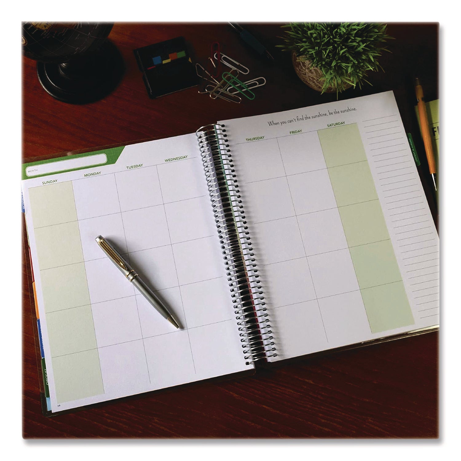 Global Printed Products Deluxe Teacher's Academic Planner, Weekly/Monthly, Seven Class Period per Two-Page Spread, 11 x 8.5, Multicolor Rainbow Cover