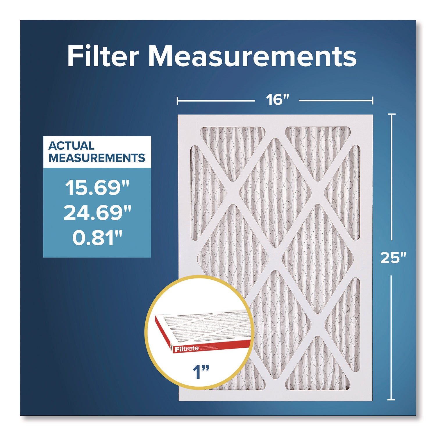 Filtrete™ Allergen Defense Air Filter, 16 x 25, 4/Carton