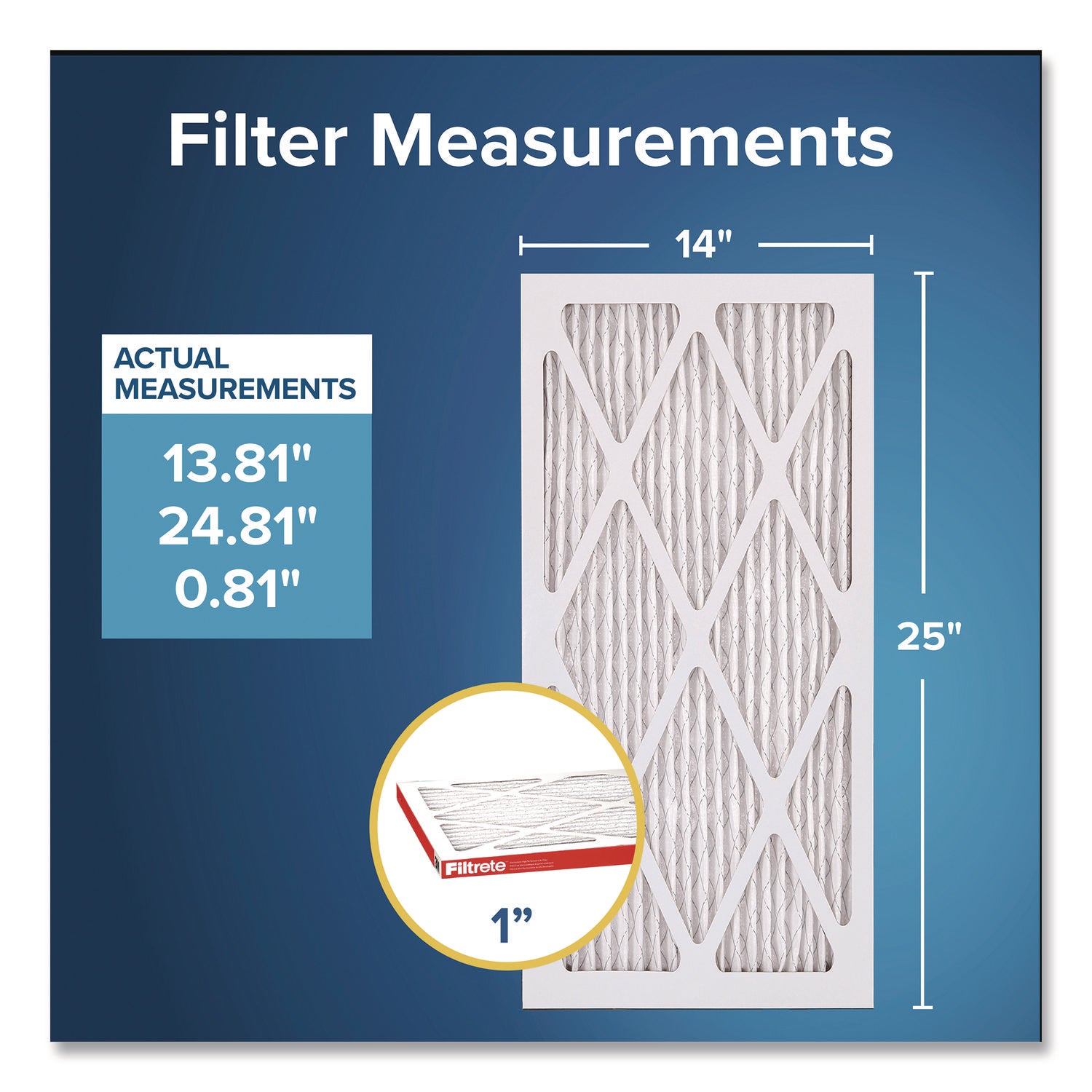 Filtrete™ Allergen Defense Air Filter, 12 x 25, 4/Carton