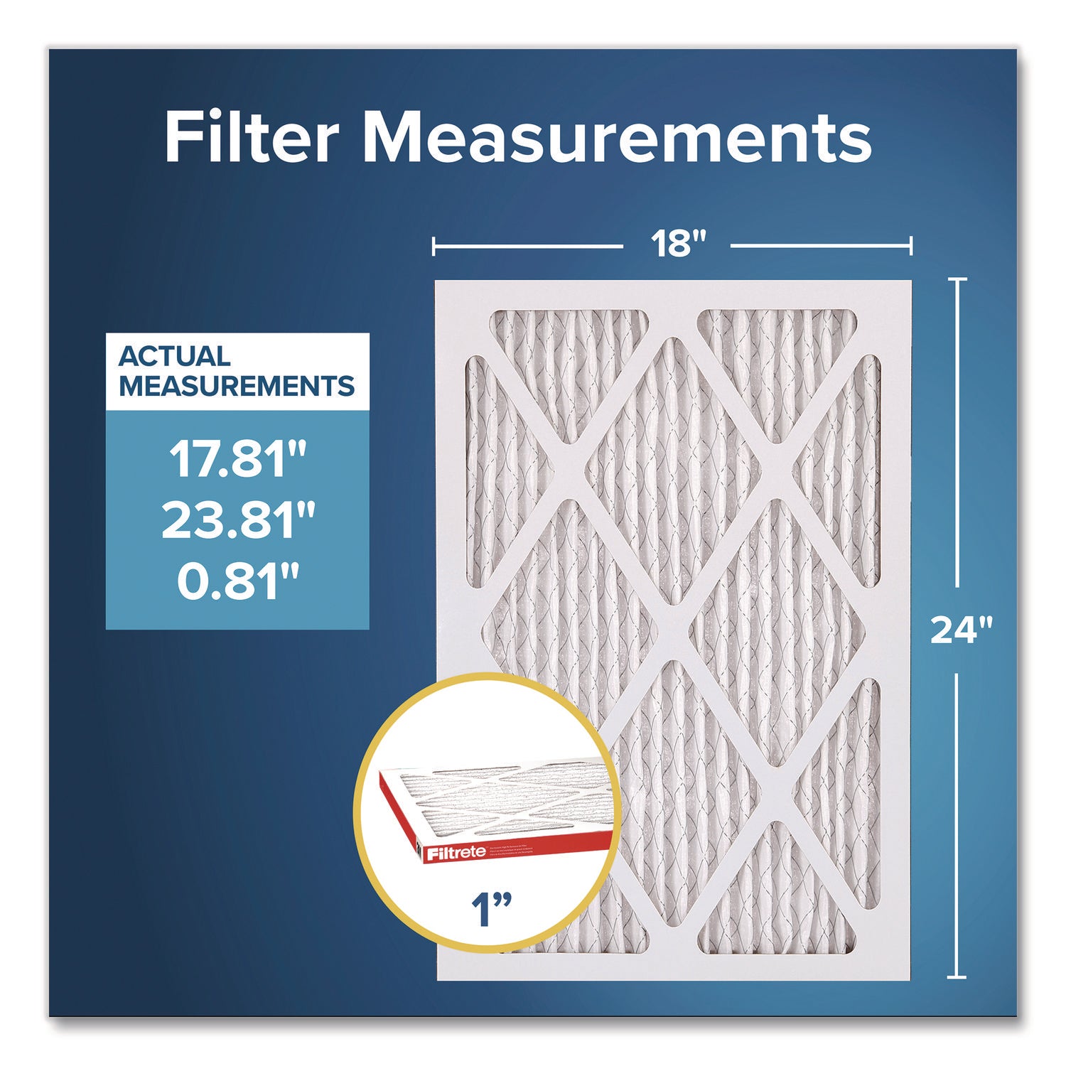 Filtrete™ Allergen Defense Air Filter, 18 x 24, 4/Carton