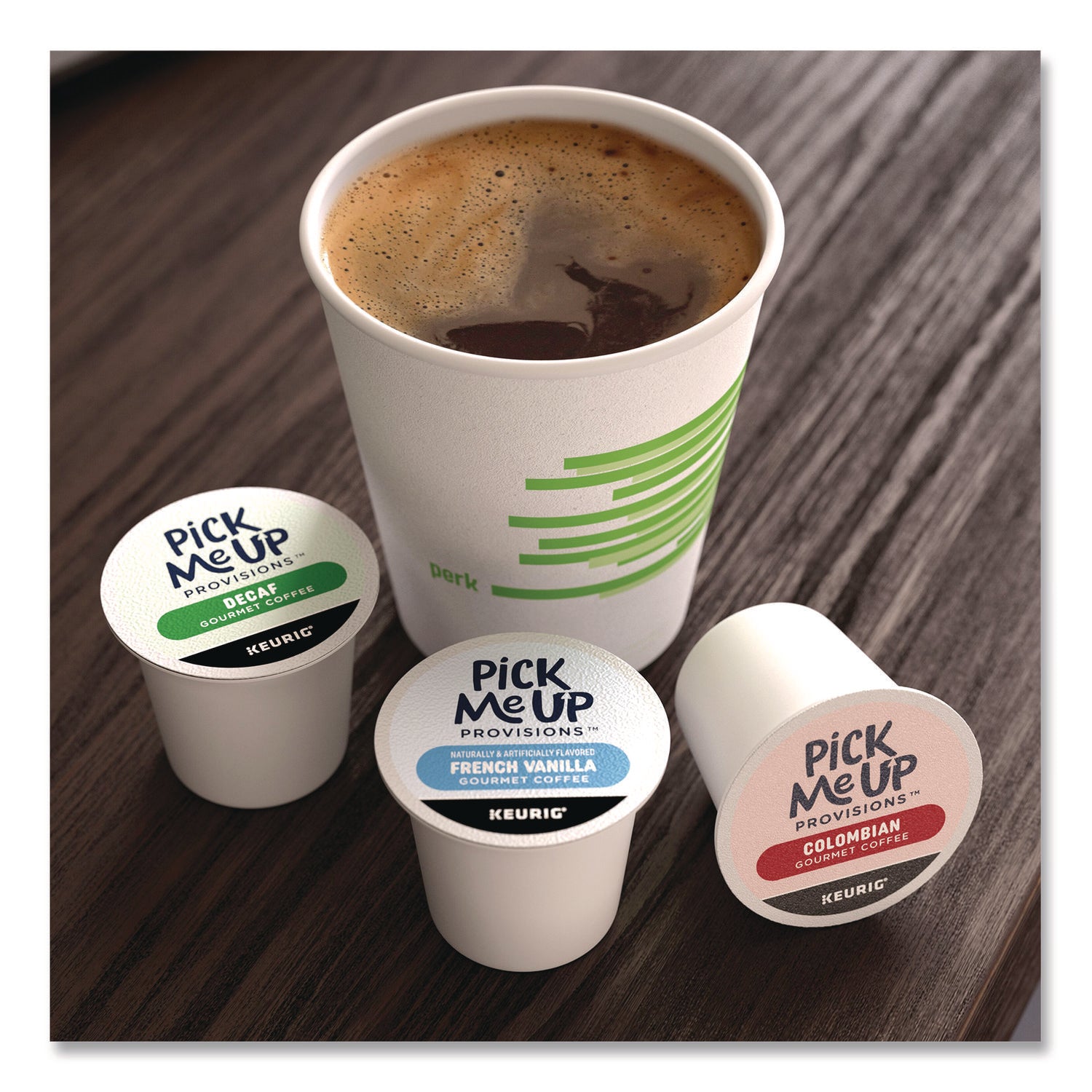 Pick Me Up Provisions™ French Vanilla Coffee K-Cups, 96/Carton