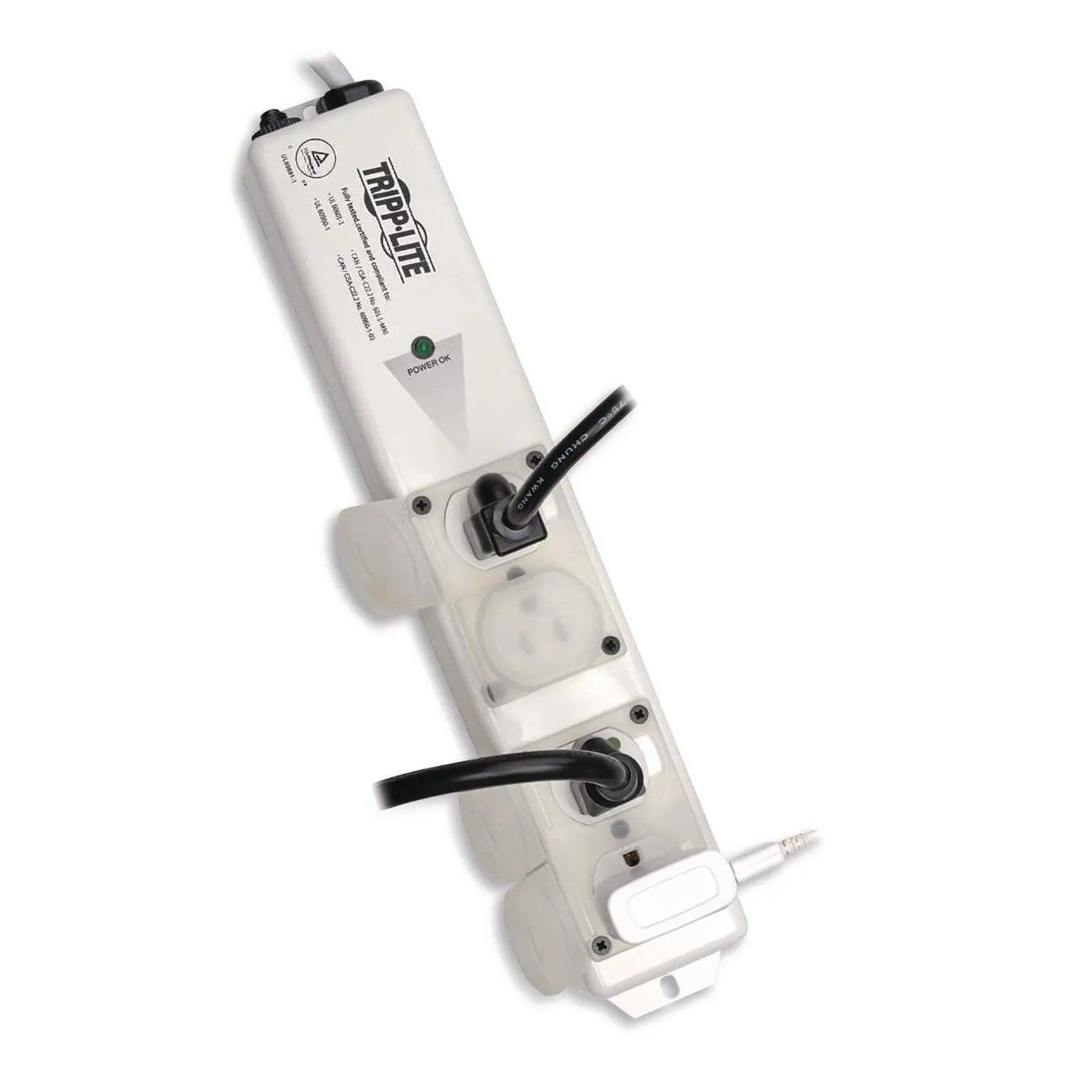 Tripp Lite by Eaton Medical-Grade Surge Protector with Antimicrobial Protection for Patient-Care Vicinity, 4 Outlets, 15 ft Cord, 1,410 J, White Tripp Lite by Eaton Flipcost