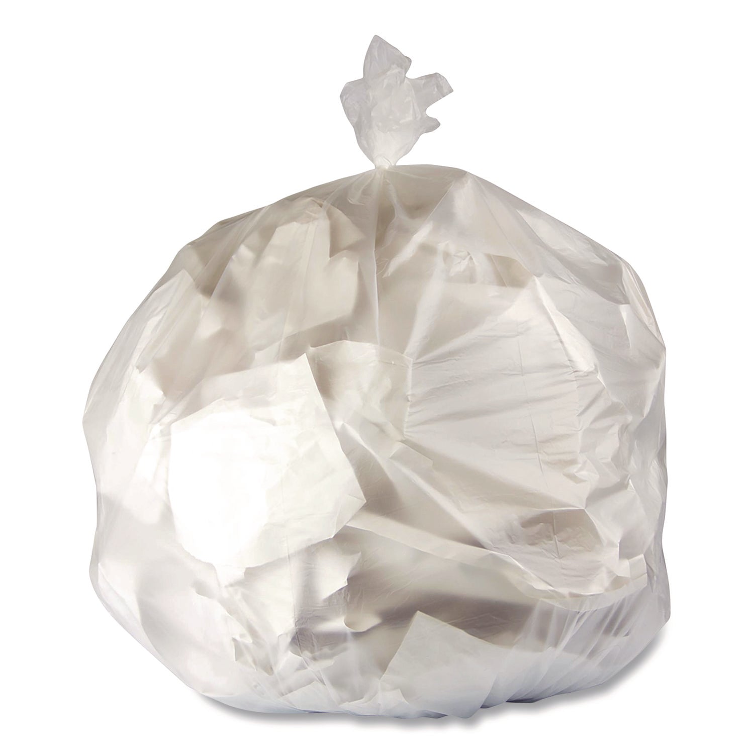 Boardwalk® High-Density Can Liners, 16 gal, 8 mic, 24 x 33, Natural, Perforated Roll, 1,000/Carton