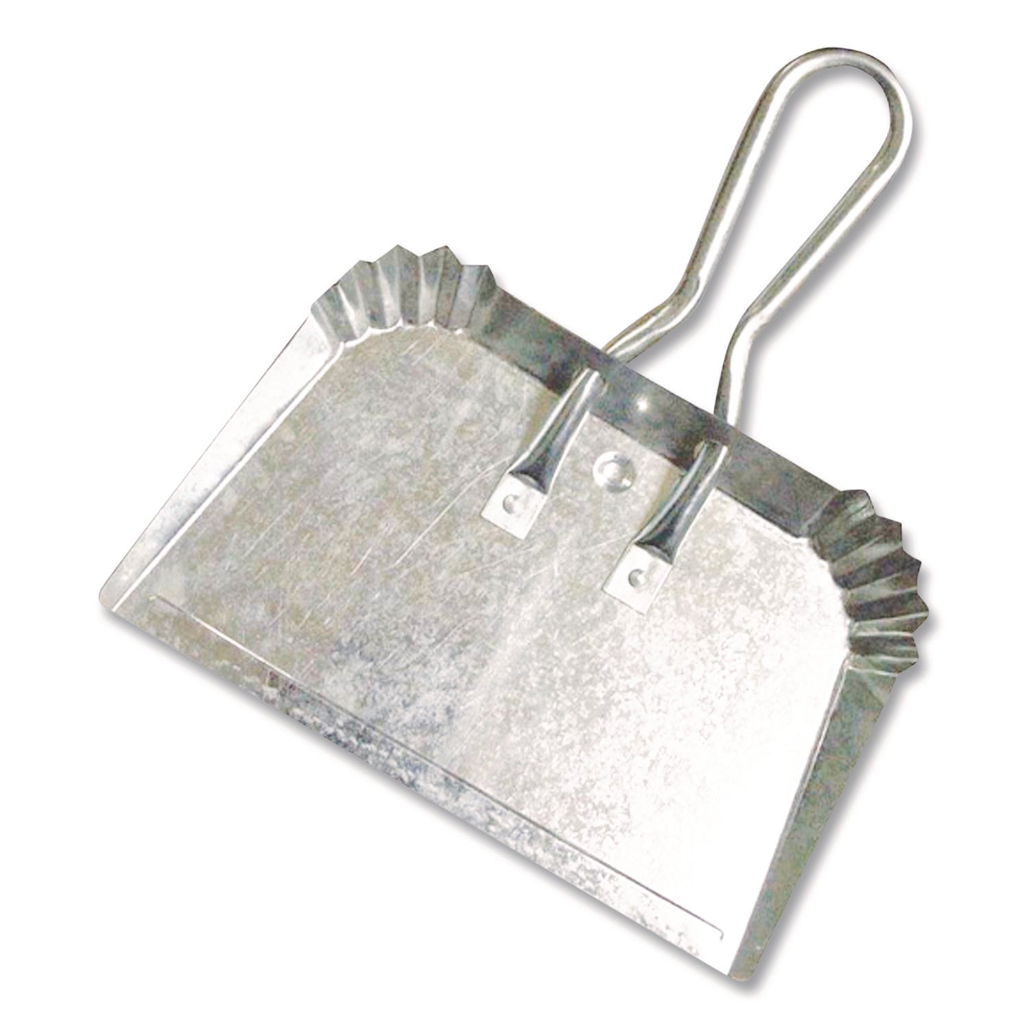 Quickie® Bulldozer Dust Pan, 17" w, Aluminum Handle, Silver