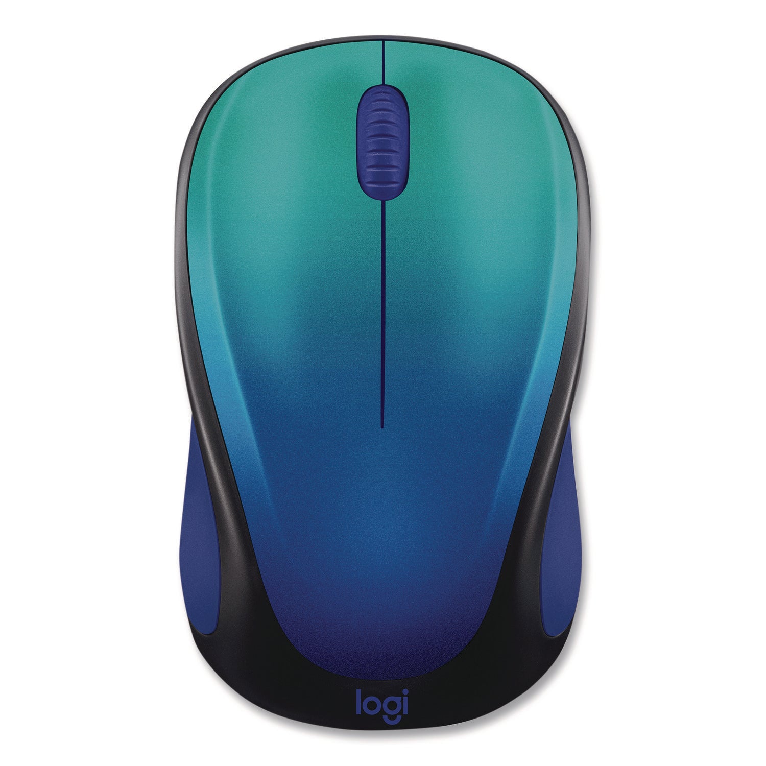 Logitech® Design Collection Limited Edition Wireless Mouse. 2.4 GHz, 33 ft, Left/Right Hand Use, Blue Aurora