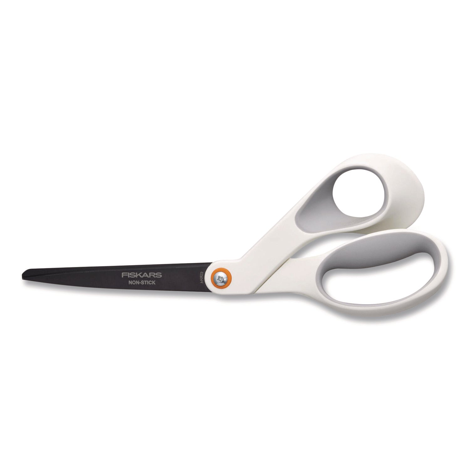 Fiskars® Premier SoftGrip Nonstick Scissors, 9.75" Long, 8" Cut Length, Offset White Handle