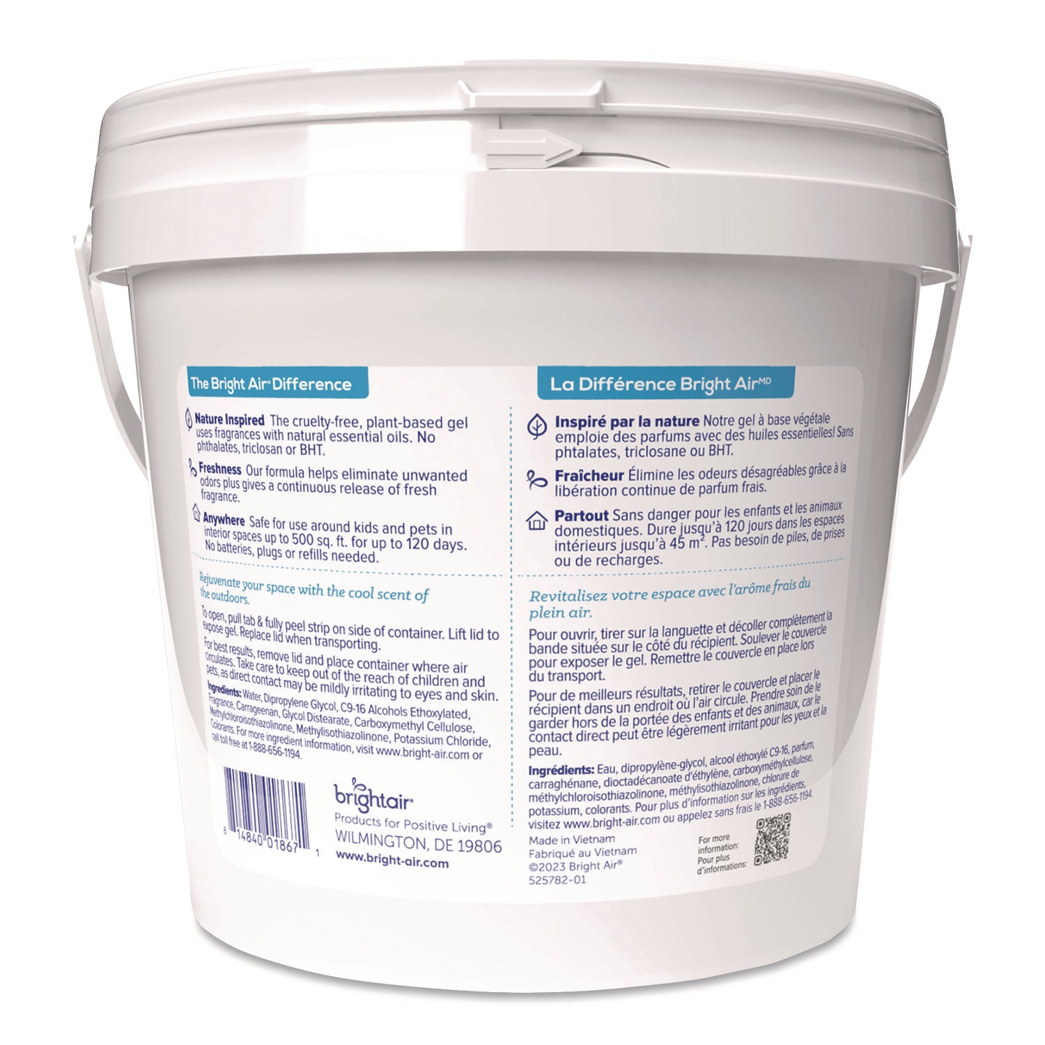 BRIGHT Air® Super Odor Eliminator Gel for Large Spaces, Cool and Clean, 64 oz Tub