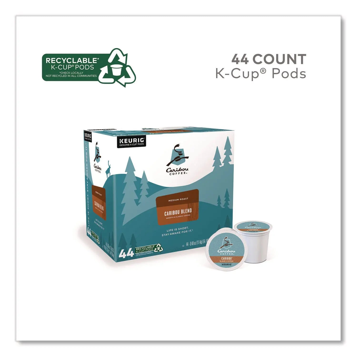 Caribou Coffee® Caribou Blend Coffee K-Cups, 0.4 oz, 44/Box Caribou Coffee® Flipcost