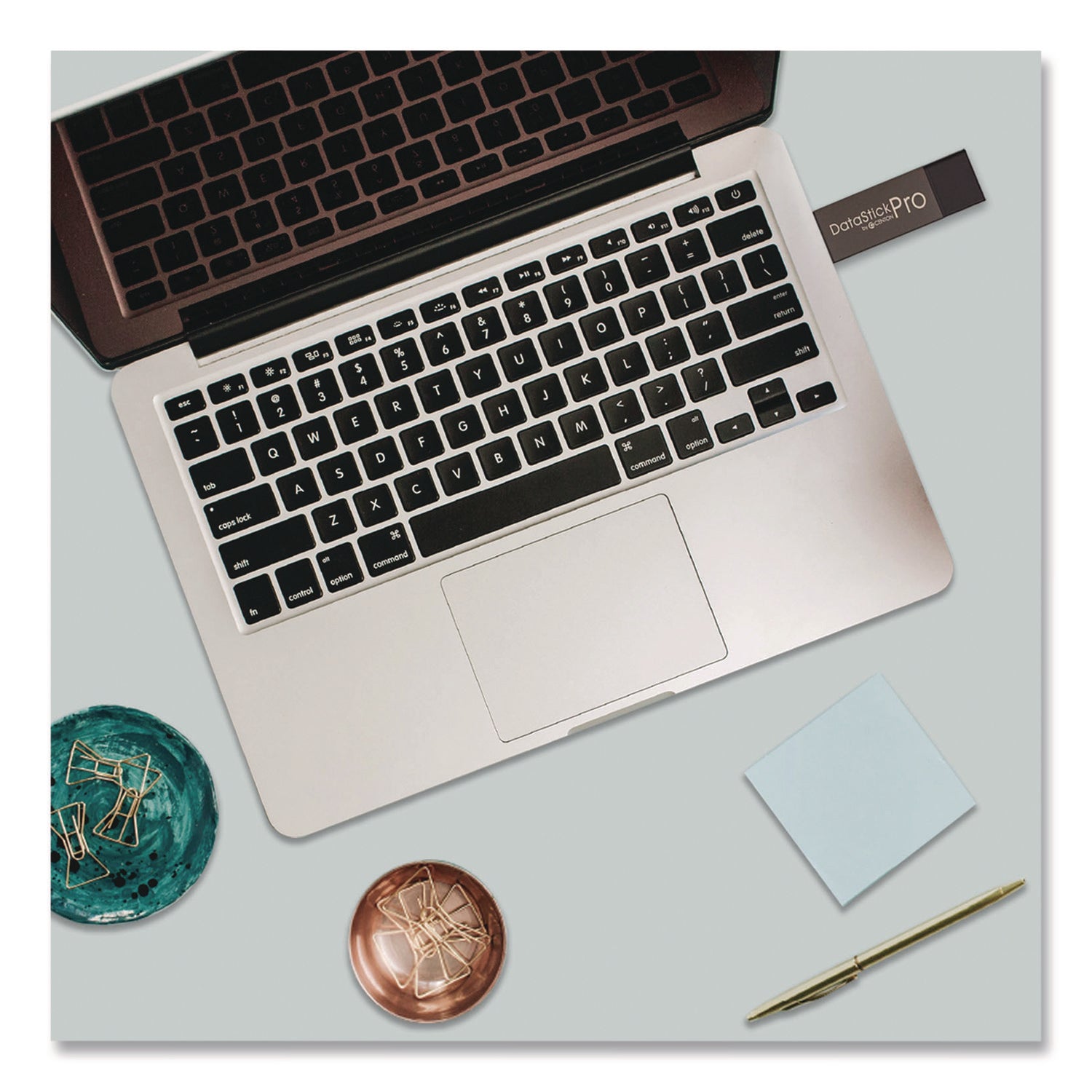 Centon DataStick Pro USB 2.0 Type A Flash Drive, 16 GB, Gray, 10/Pack