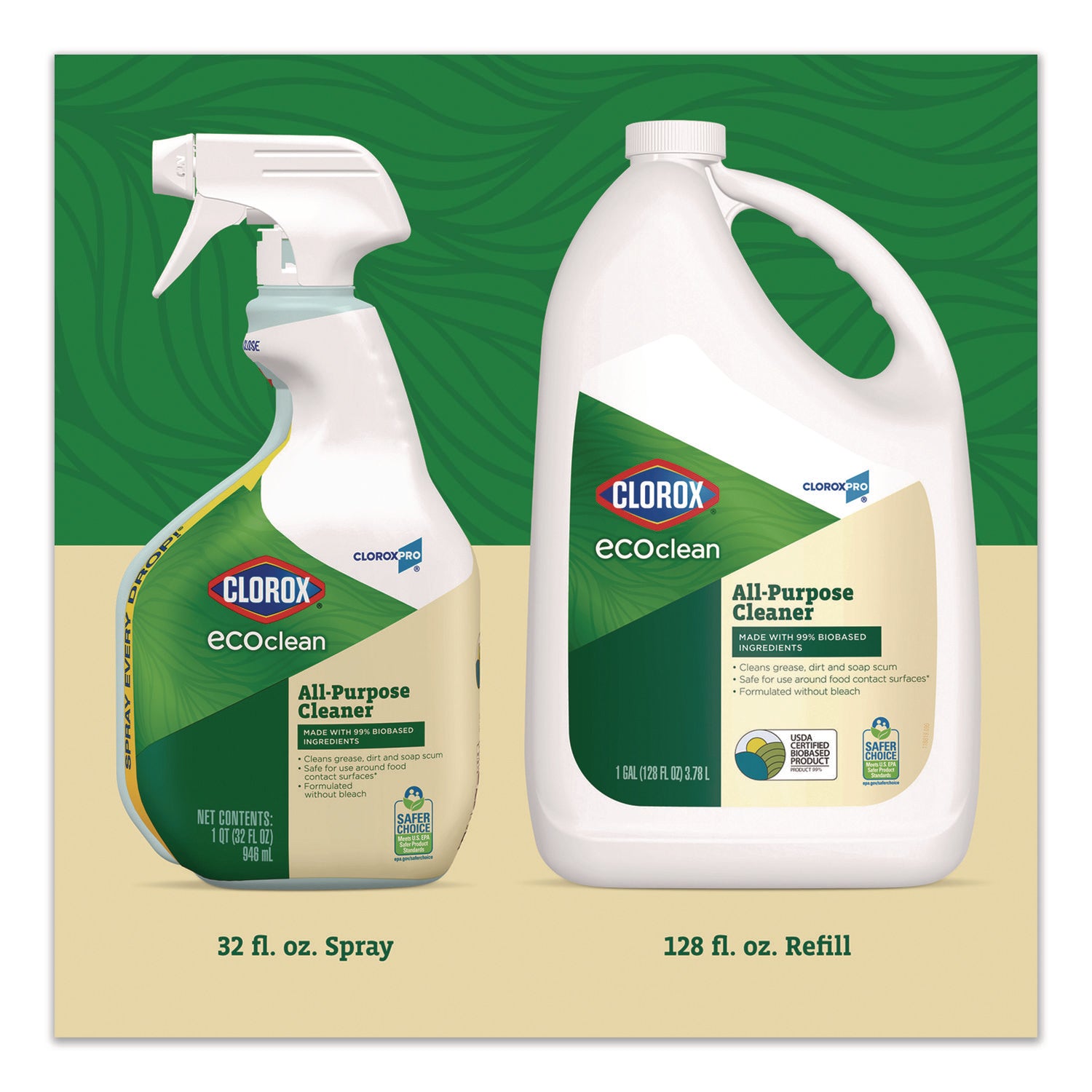 Clorox® Clorox Pro EcoClean Multipurpose Cleaner, Unscented, 32 oz Spray Bottle