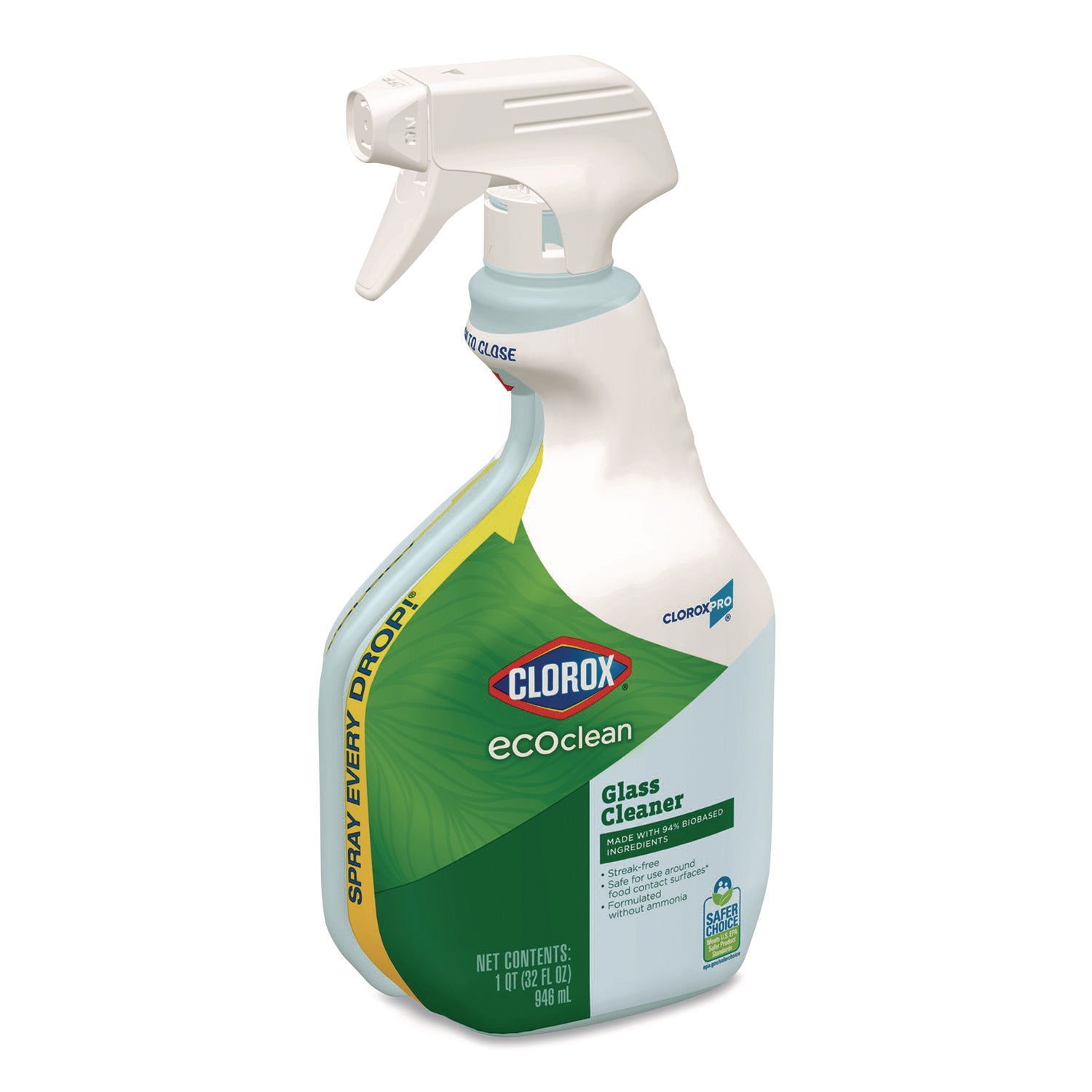 Clorox® Clorox Pro EcoClean Glass Cleaner, Unscented, 32 oz Spray Bottle