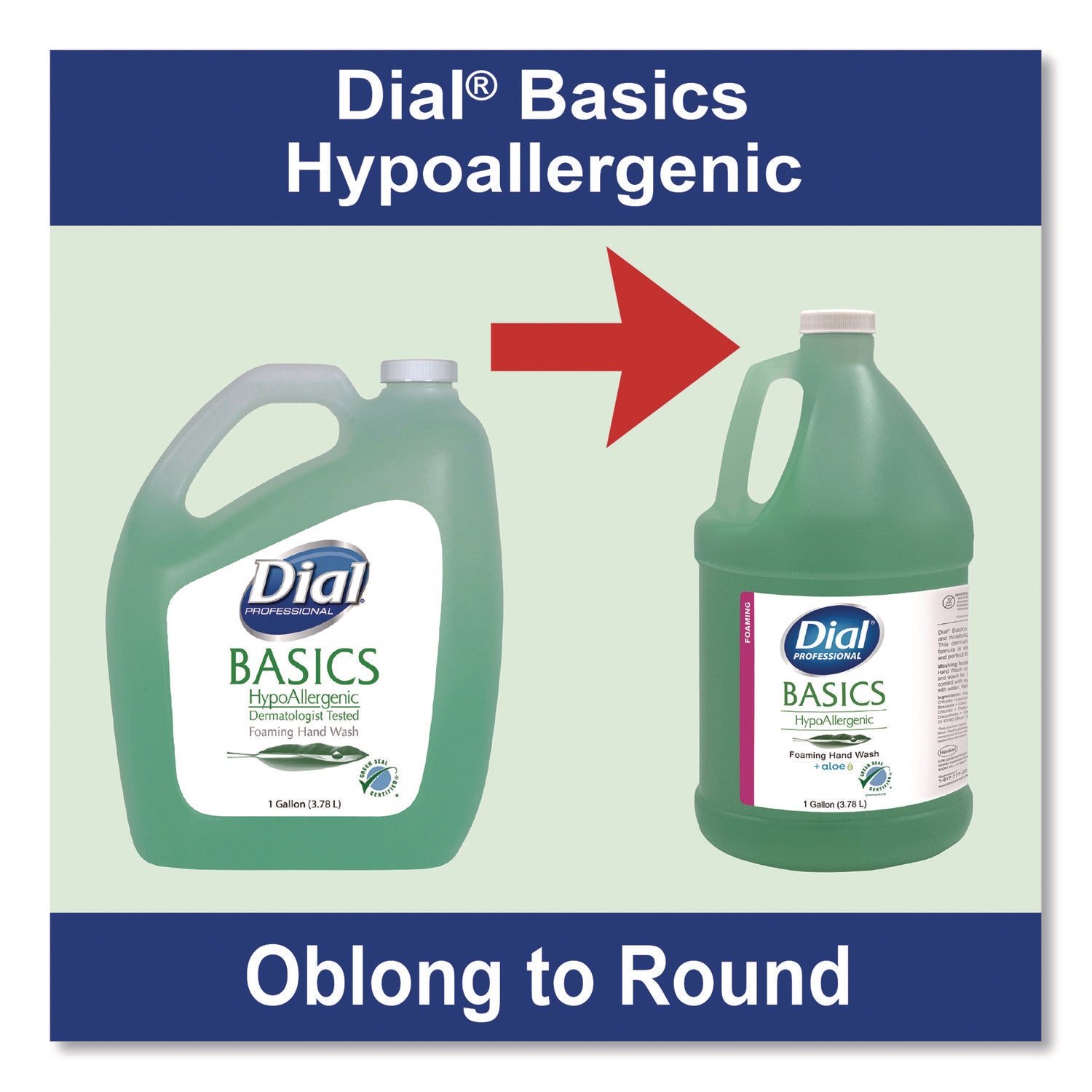 Dial® Professional Basics Foaming Hand Wash, Unscented, 1 gal Refill Bottle