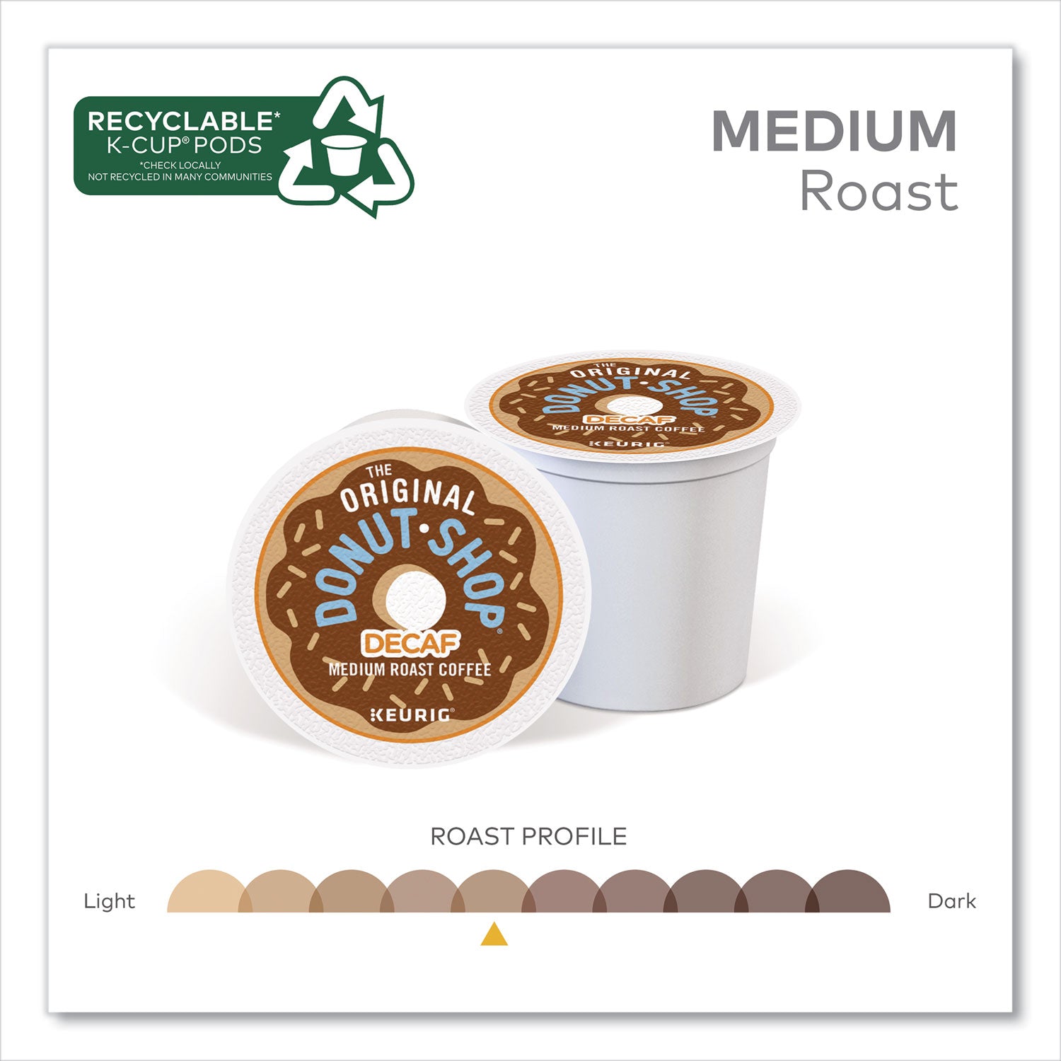 The Original Donut Shop® Decaf Coffee K-Cups, 0.39 oz, 22/Box