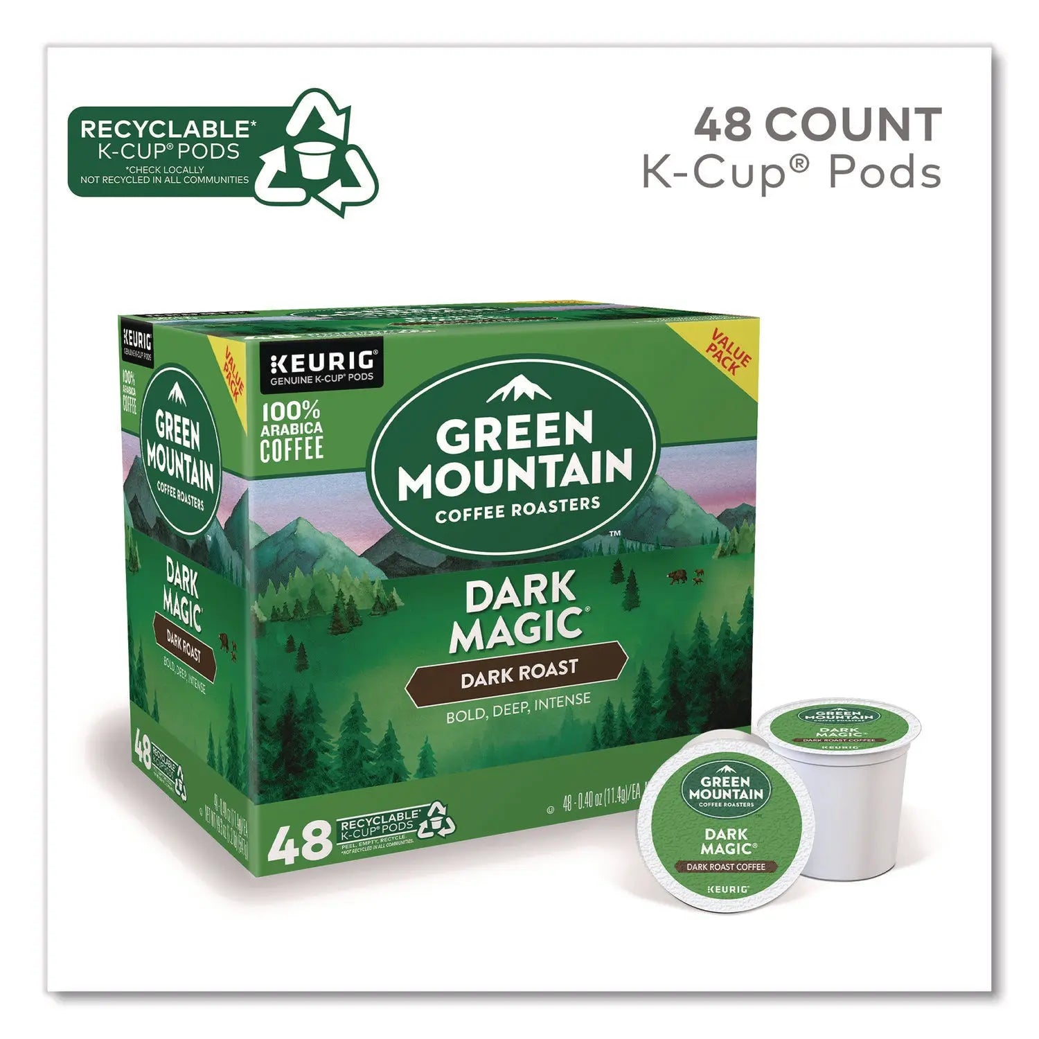 Green Mountain Coffee® Dark Magic Extra Bold Coffee K-Cups, 0.4 oz, 48/Box Green Mountain Coffee® Flipcost