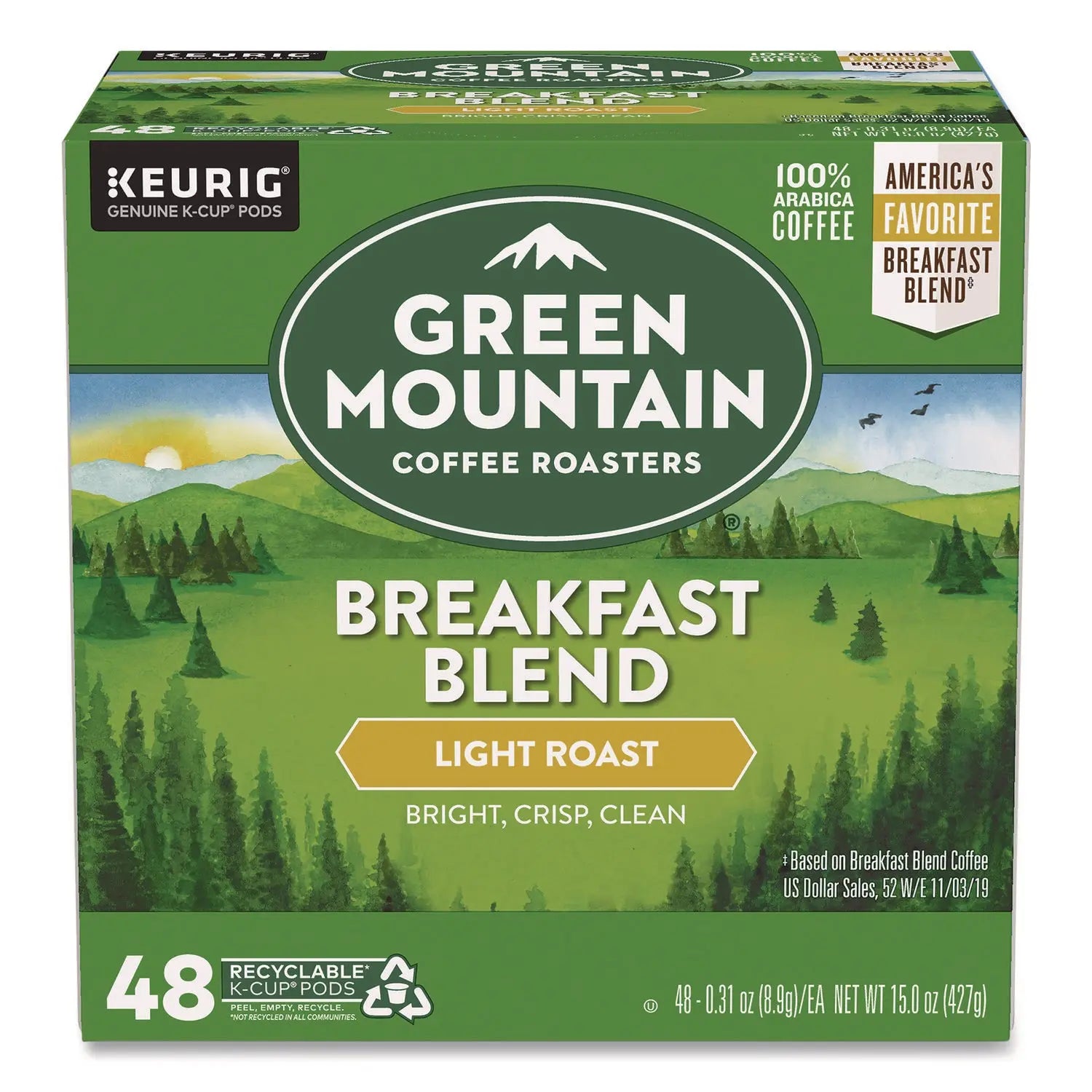 Green Mountain Coffee® Breakfast Blend Coffee K-Cups, 0.31 oz, 48/Box Green Mountain Coffee® Flipcost
