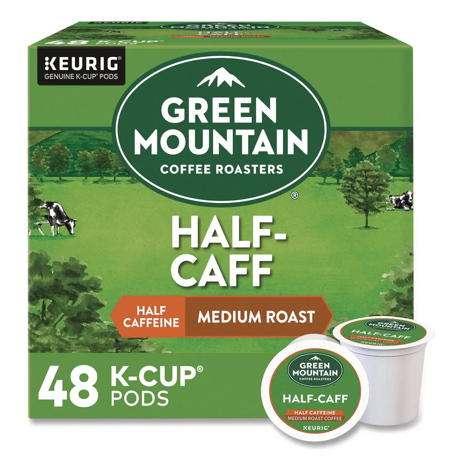 Green Mountain Coffee® Half-Caff Coffee K-Cups, 0.33 oz, 48/Box Green Mountain Coffee® Flipcost