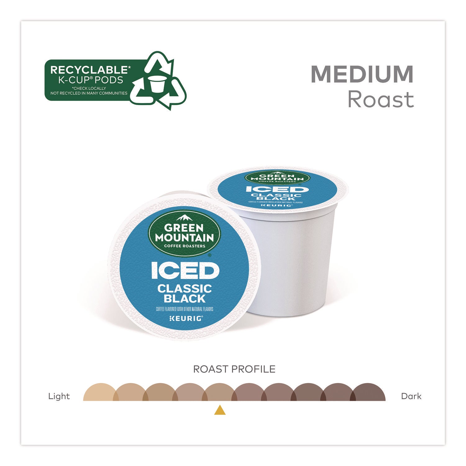 Green Mountain Coffee® Classic Black Brew Over Ice Coffee K-Cups, 0.4 oz, 24/Box