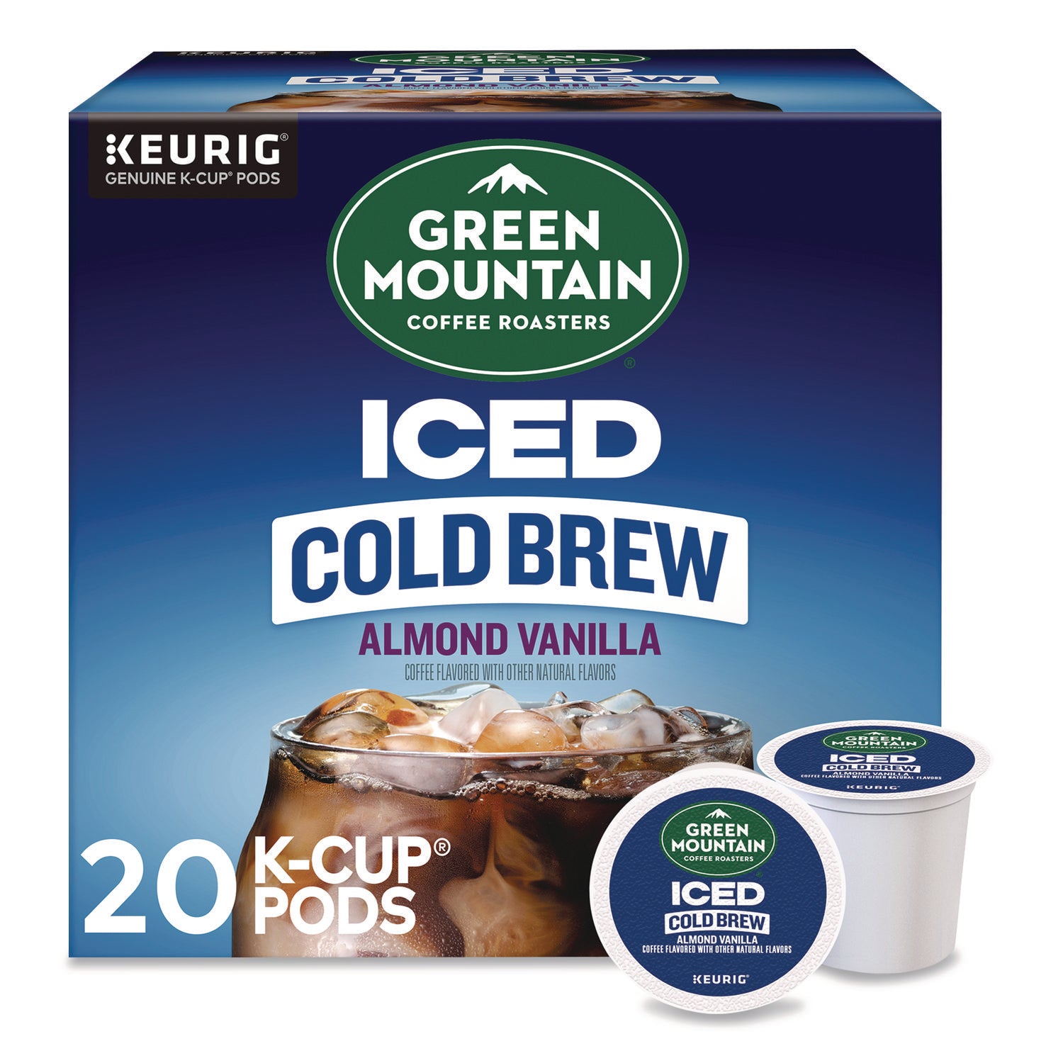 Green Mountain Coffee® Almond Vanilla Brew Over Ice Coffee K-Cups, 0.21 oz, 20/Box
